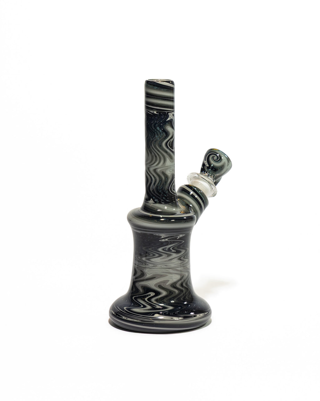 Gobs Glass - Re Wig-Wag Bong - Black & White