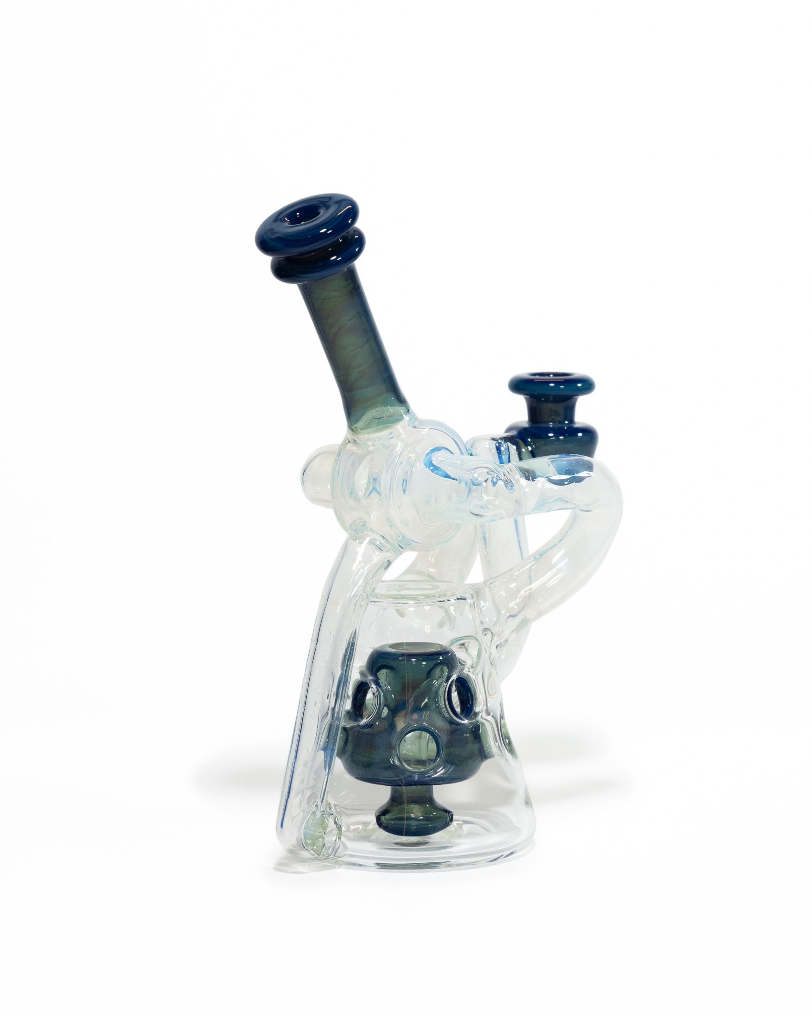 Red Tail Glass - V1 Terp Guzzler Recycler - Blue & Green