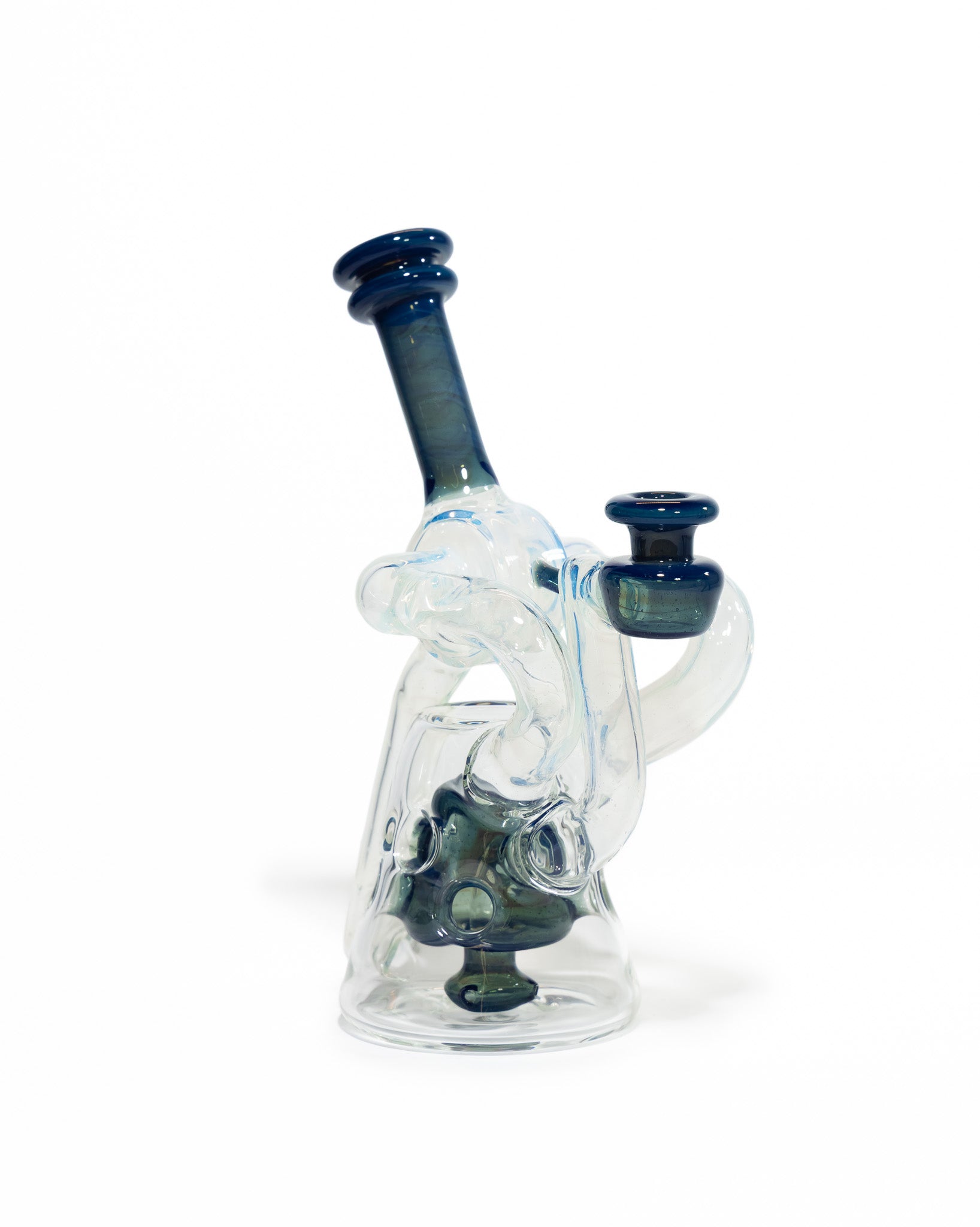Red Tail Glass - V1 Terp Guzzler Recycler - Blue & Green