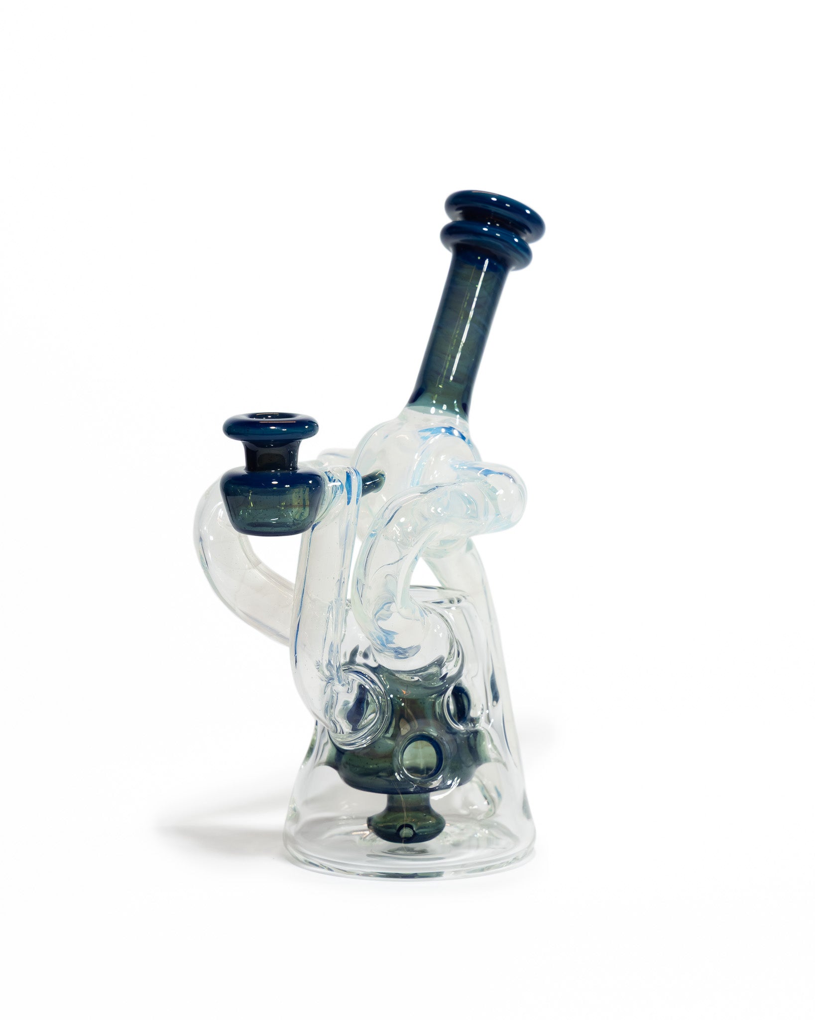 Red Tail Glass - V1 Terp Guzzler Recycler - Blue & Green