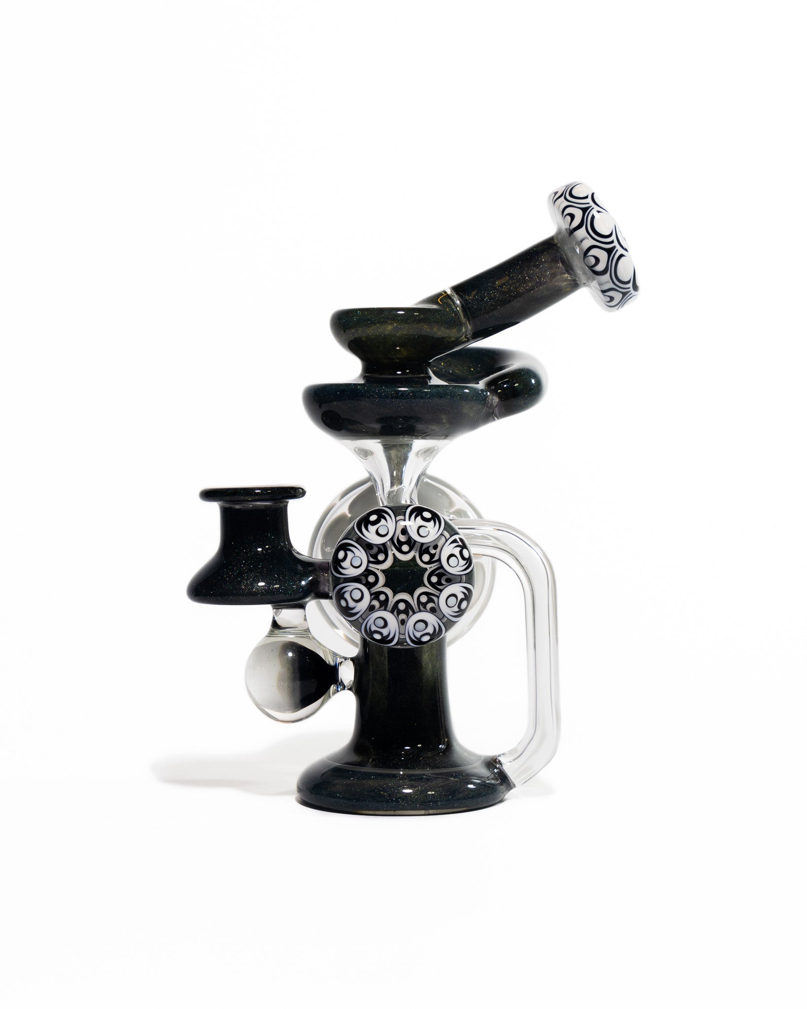 Robbie Lofland Glass x Padrick Newton - Sidecar Recycler - Black & White