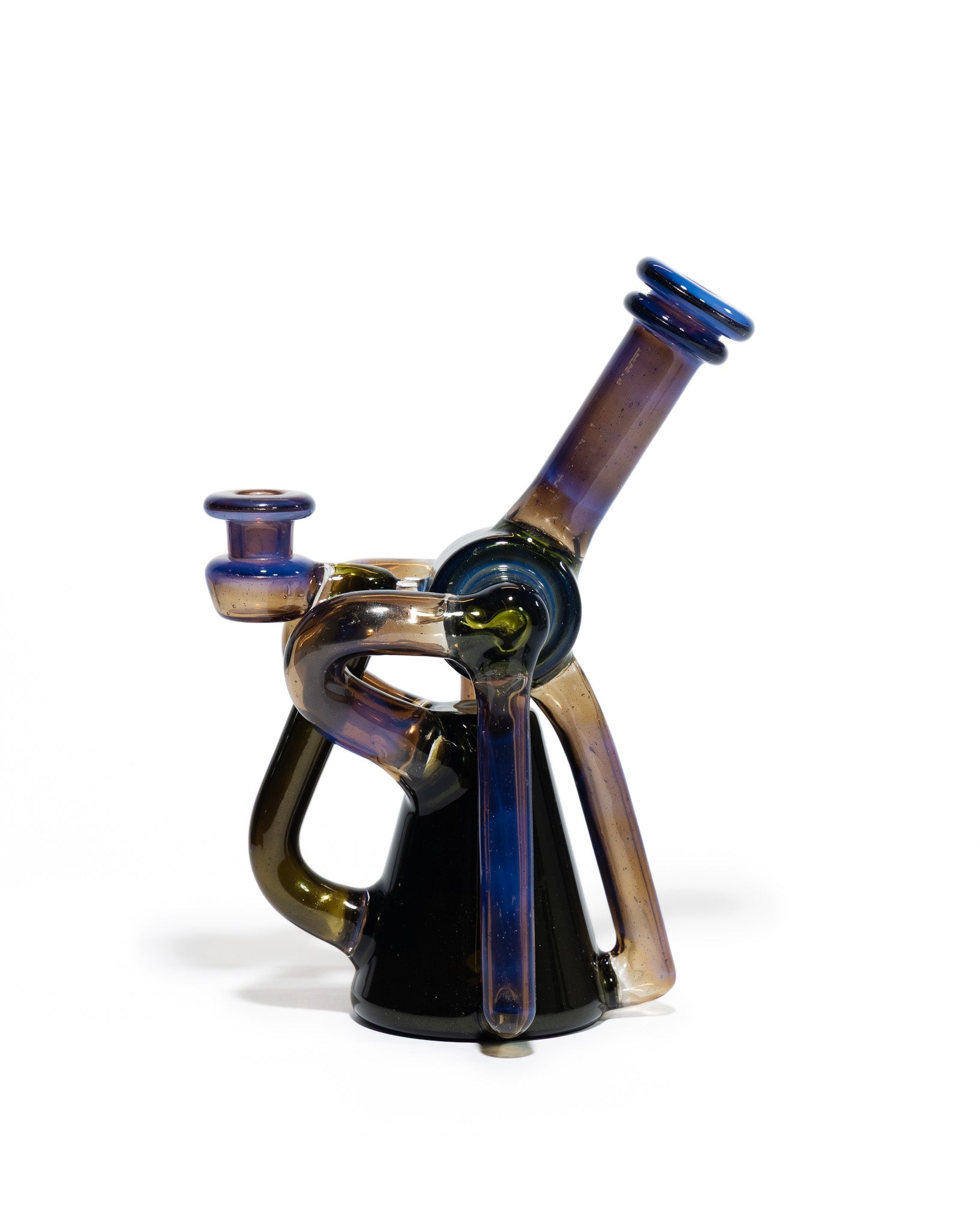 Red Tail Glass - V2 Terp Guzzler Recycler - Blue Slyme X Oil Spill