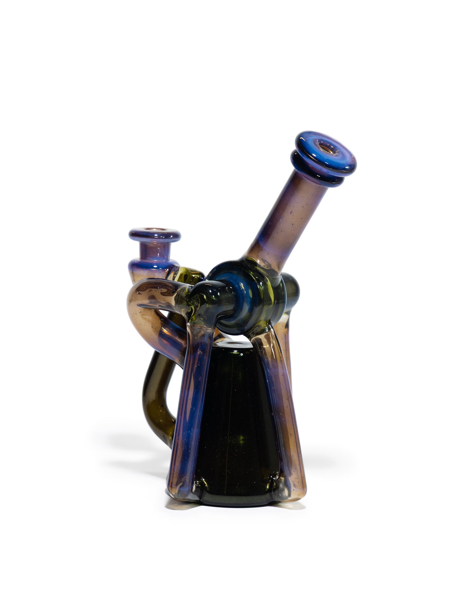 Red Tail Glass - V2 Terp Guzzler Recycler - Blue Slyme X Oil Spill
