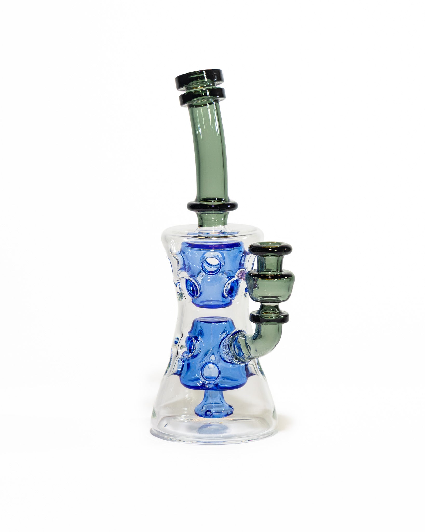 Red Tail Glass - Hourglass Fab - Dark Clear & Blue Dream