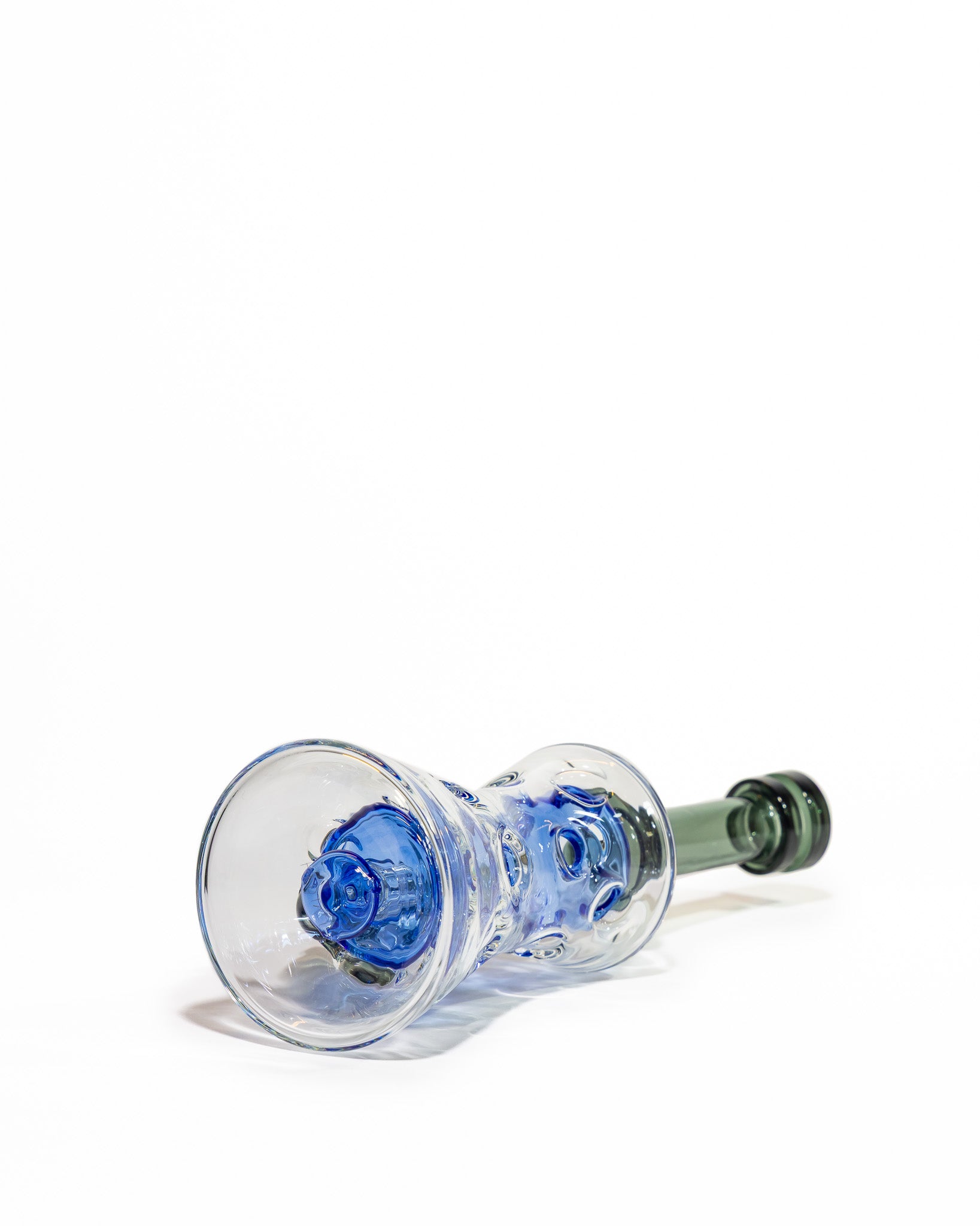 Red Tail Glass - Hourglass Fab - Dark Clear & Blue Dream