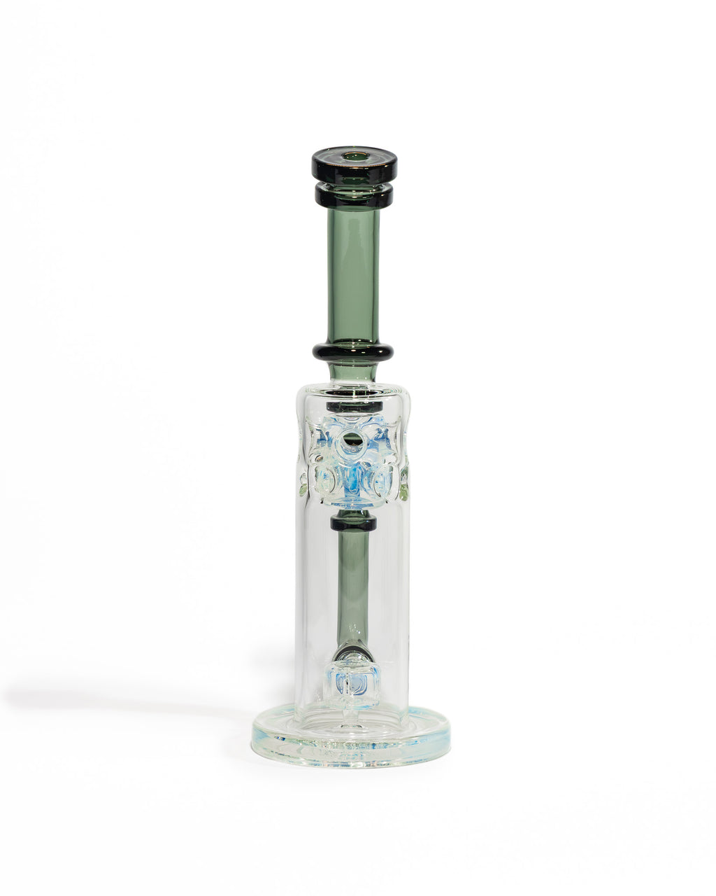 Red Tail Glass - Full Sized Straight Fab Jammer - Dark Clear & Ghost