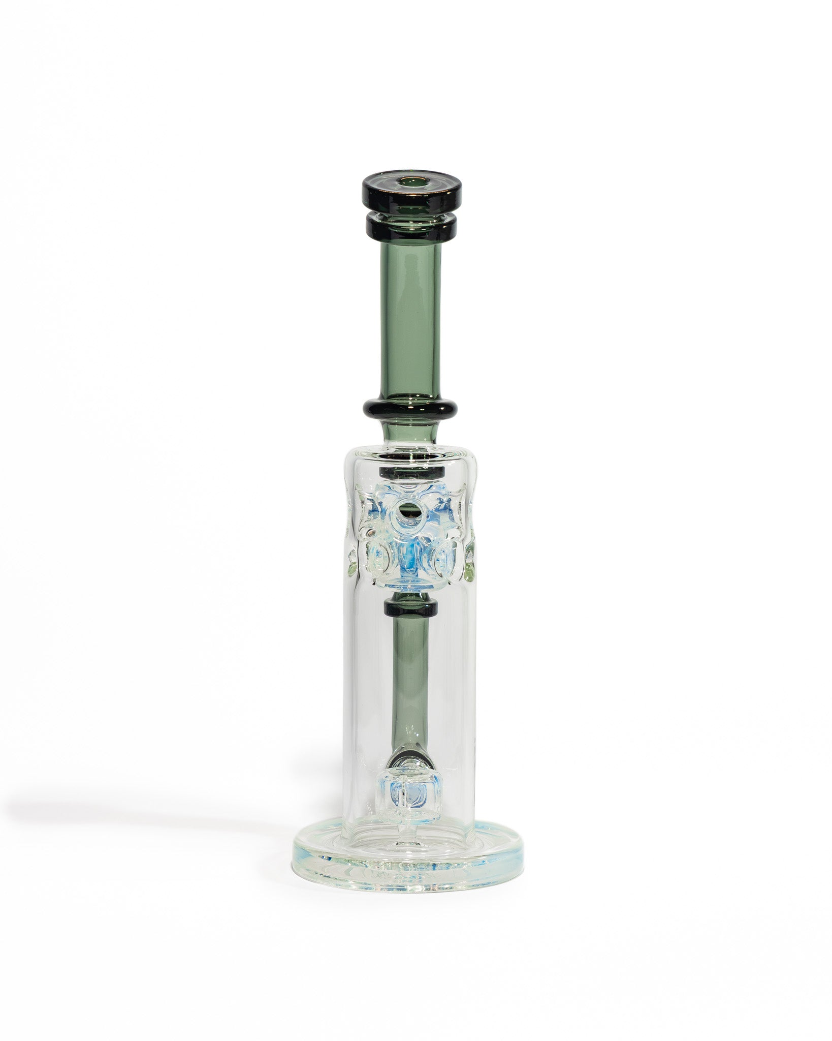 Red Tail Glass - Full Sized Straight Fab Jammer - Dark Clear & Ghost