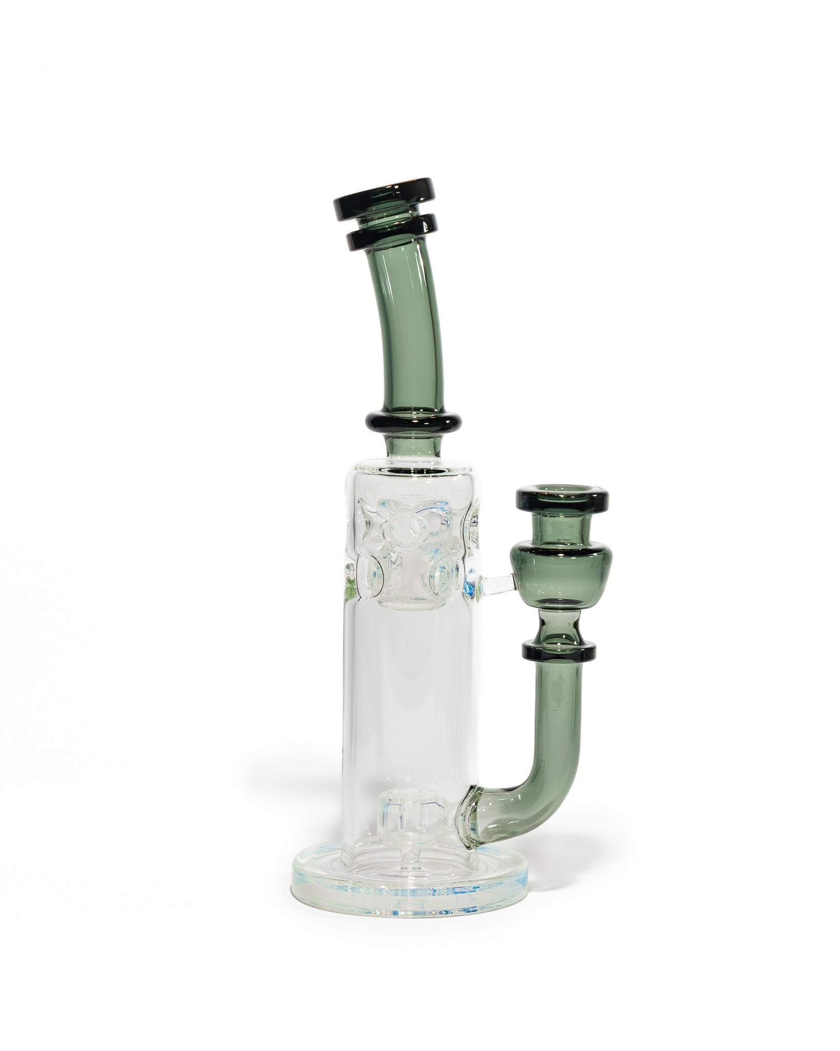 Red Tail Glass - Full Sized Straight Fab Jammer - Dark Clear & Ghost