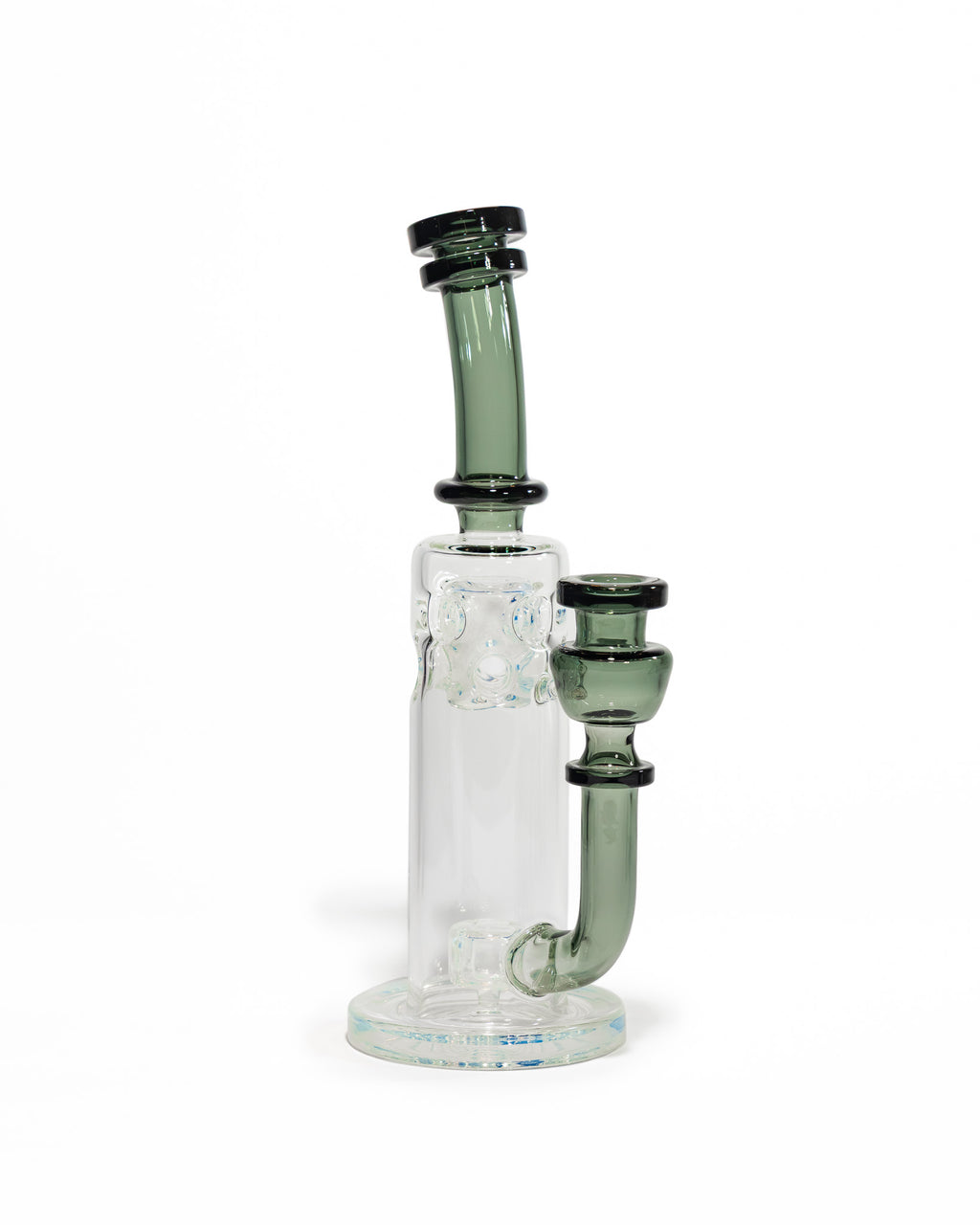 Red Tail Glass - Full Sized Straight Fab Jammer - Dark Clear & Ghost