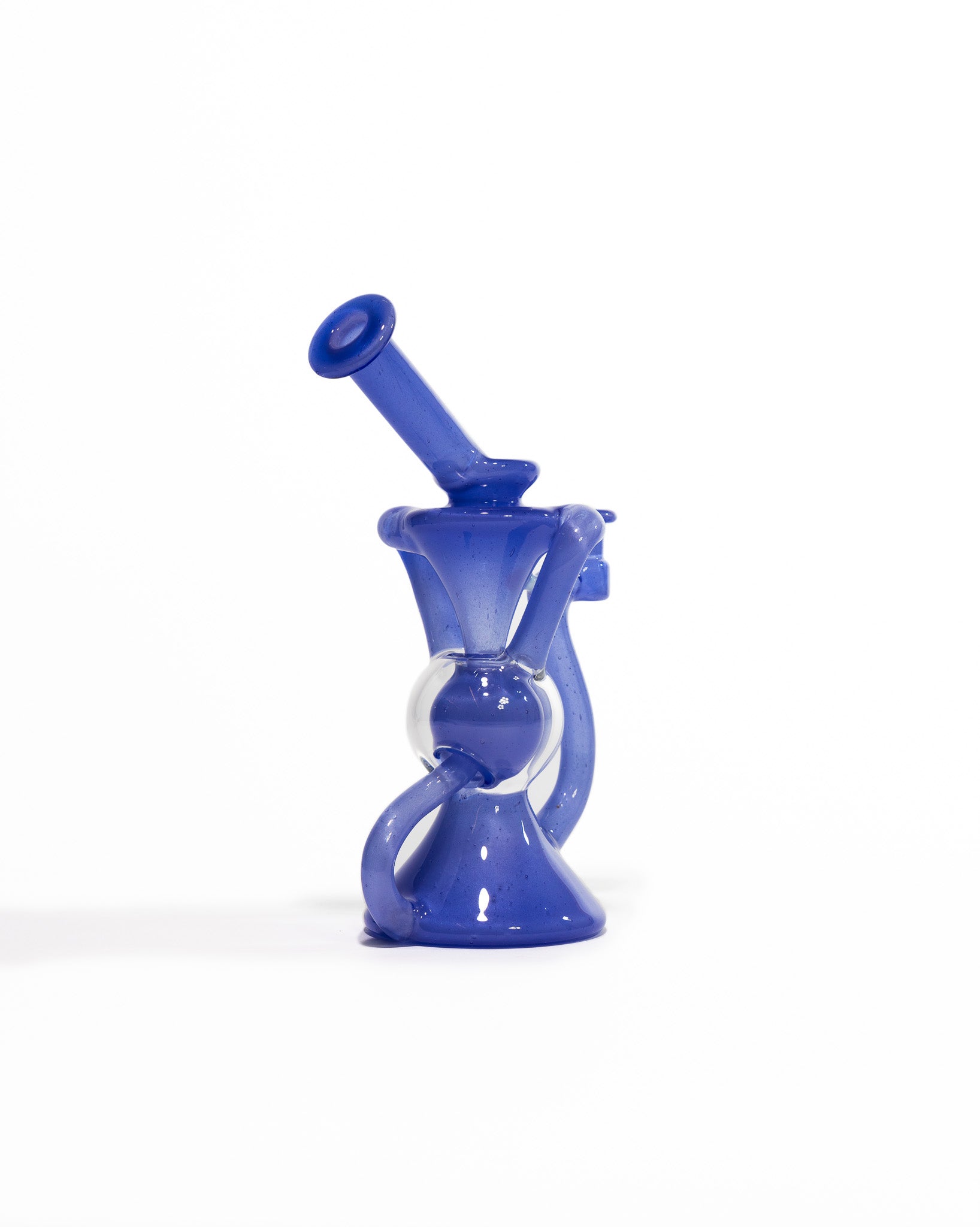 Blew Glass - Dual Uptake Recycler - Blue