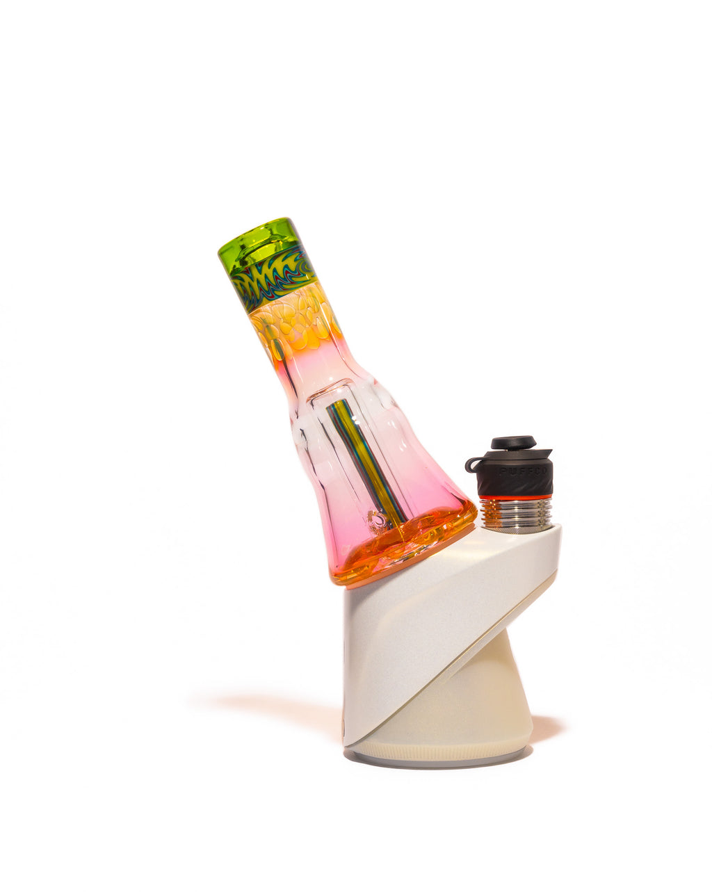 Nes Glass - Puffco Attachment - Green Half Worked (Short)