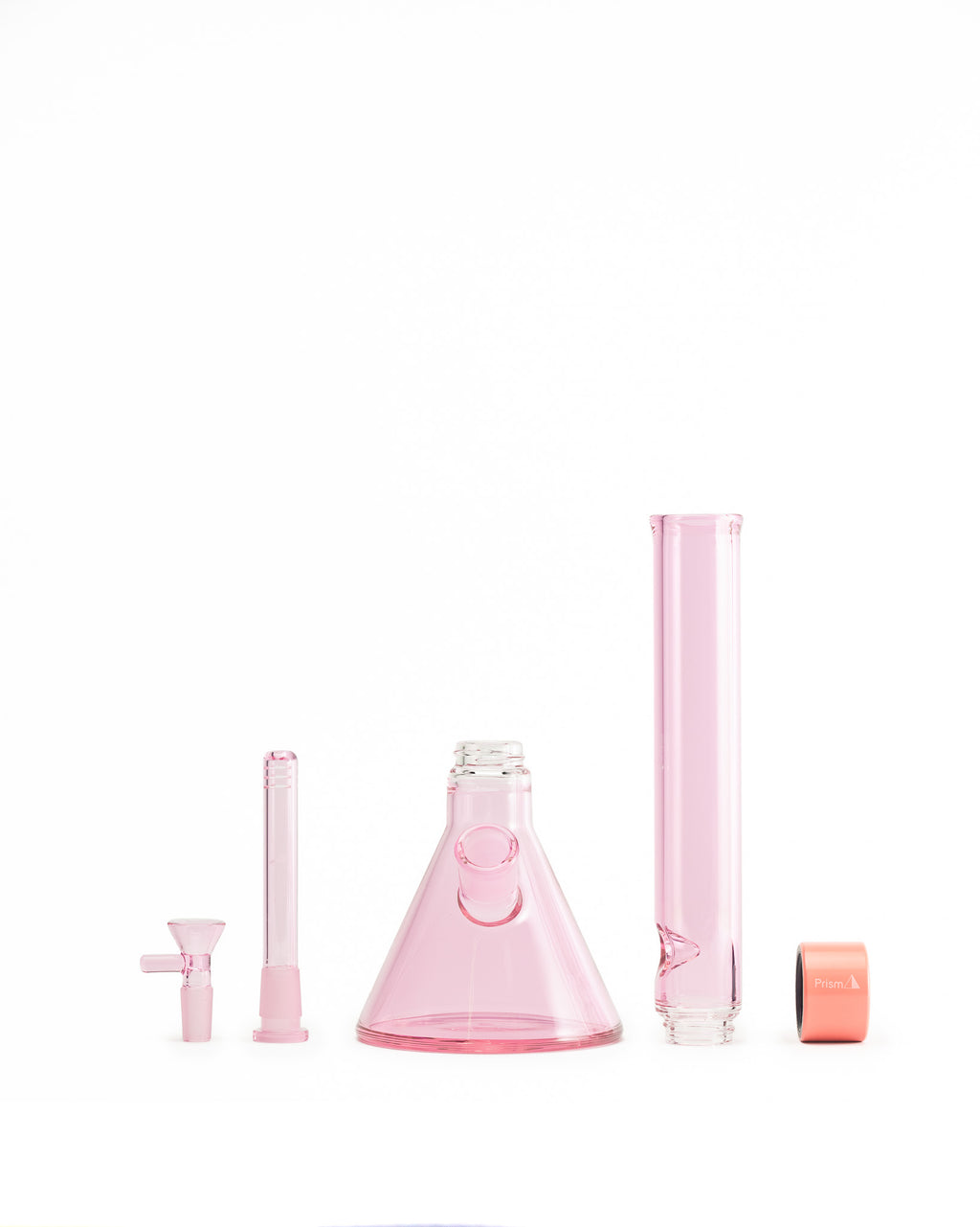 Prism Water Pipes - MINI Tall Monochrome Beaker Single Stack - Pink Lemonade (Copy)