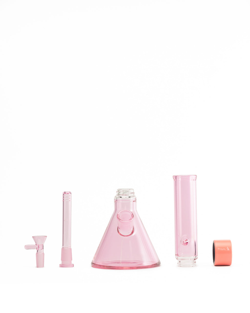 Prism Water Pipes - MINI Standard Monochrome Beaker Single Stack - Pink Lemonade