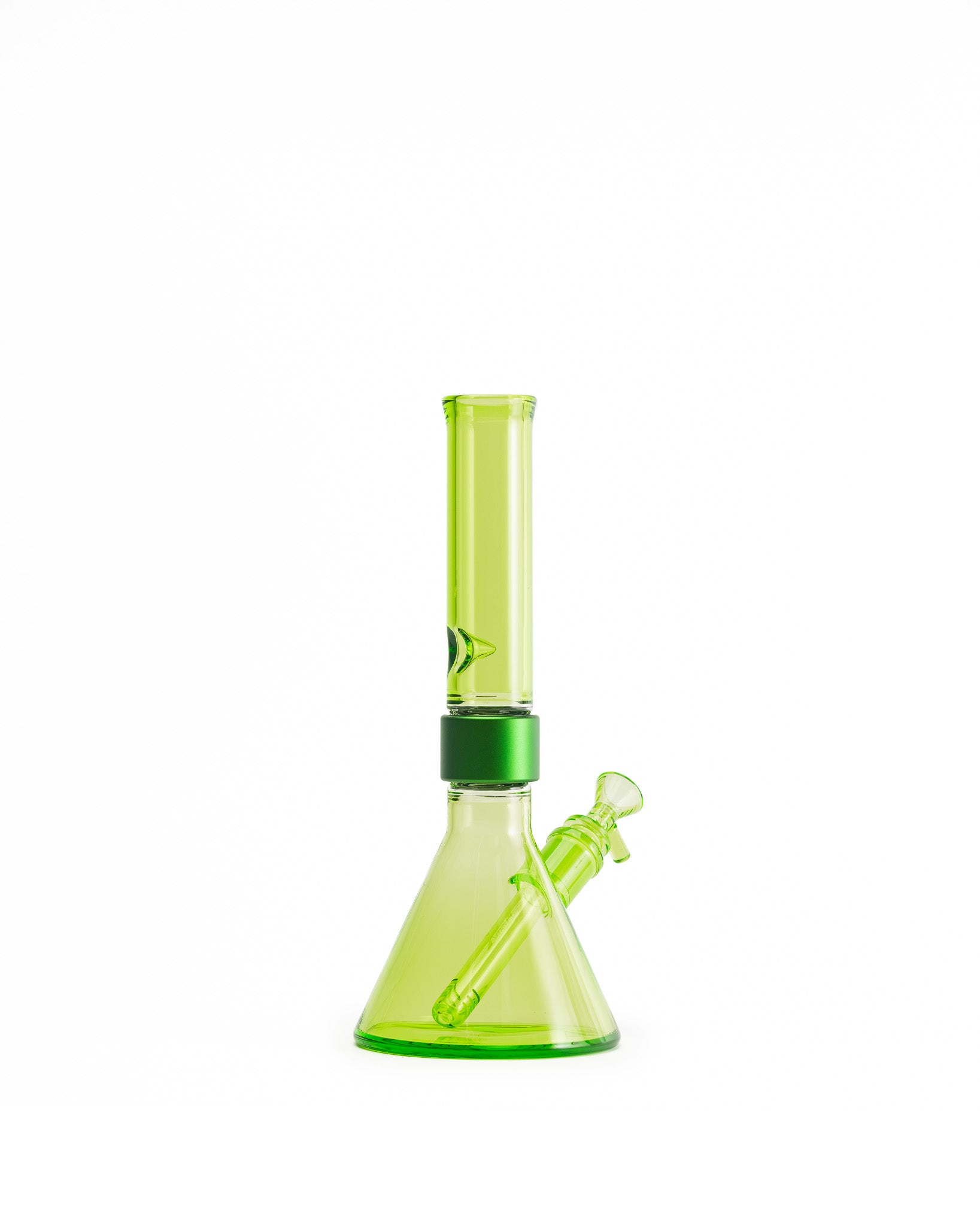 Prism Water Pipes - MINI Standard Monochrome Beaker Single Stack - Slime