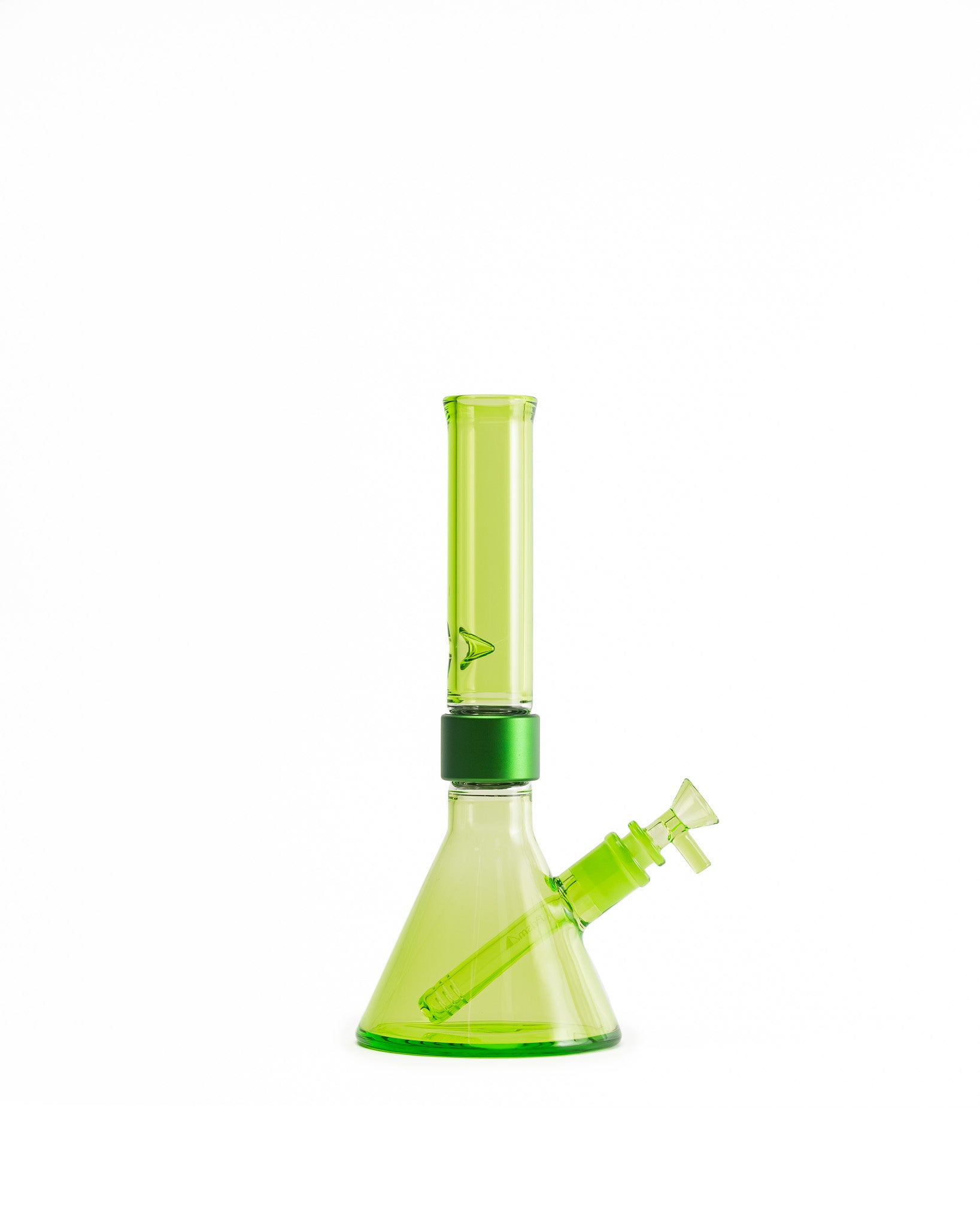 Prism Water Pipes - MINI Standard Monochrome Beaker Single Stack - Slime