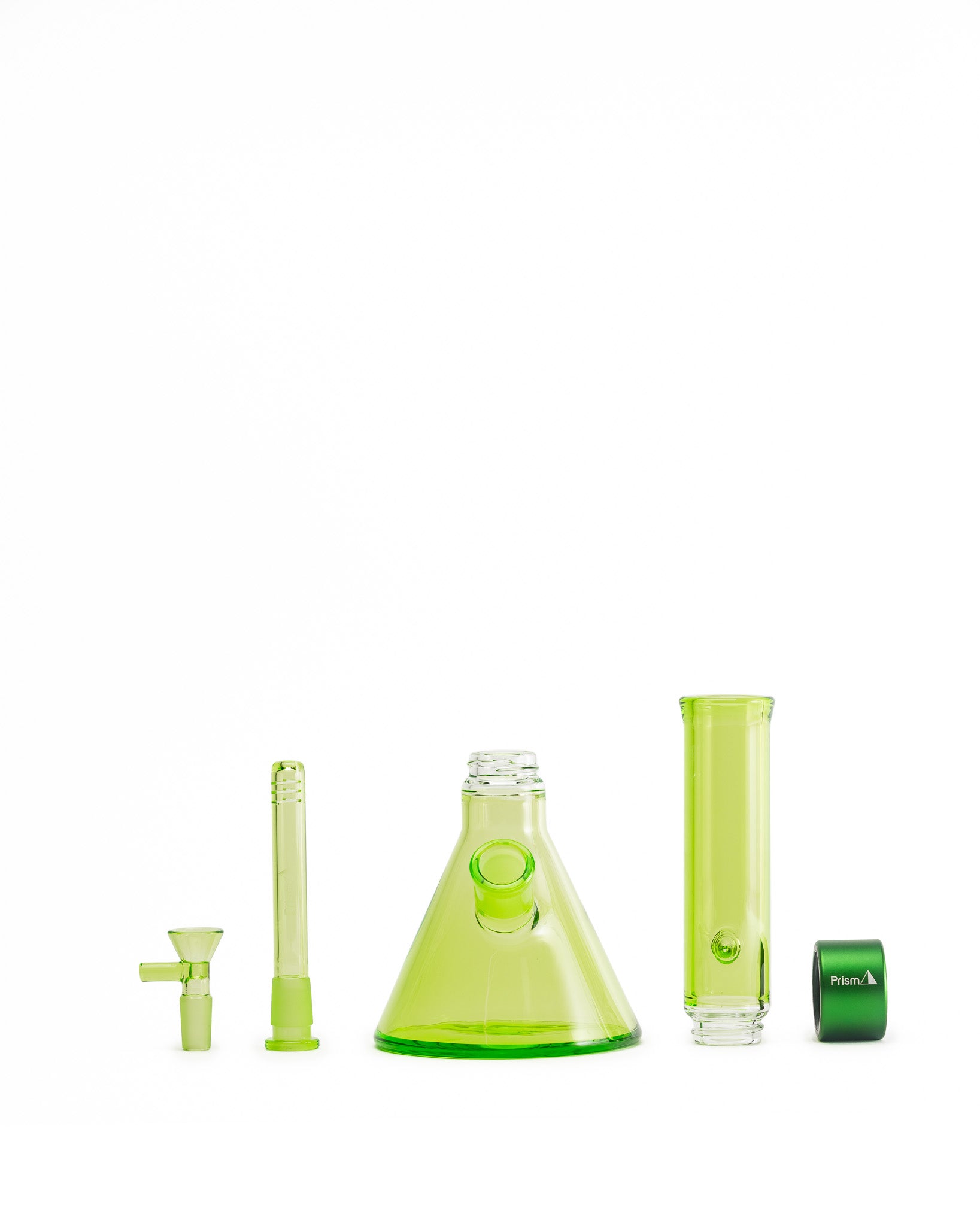 Prism Water Pipes - MINI Standard Monochrome Beaker Single Stack - Slime