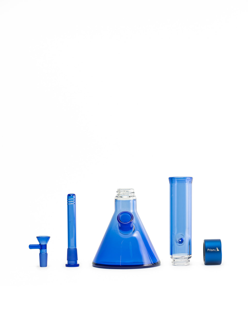 Prism Water Pipes - MINI Standard Monochrome Beaker Single Stack - Blueberry