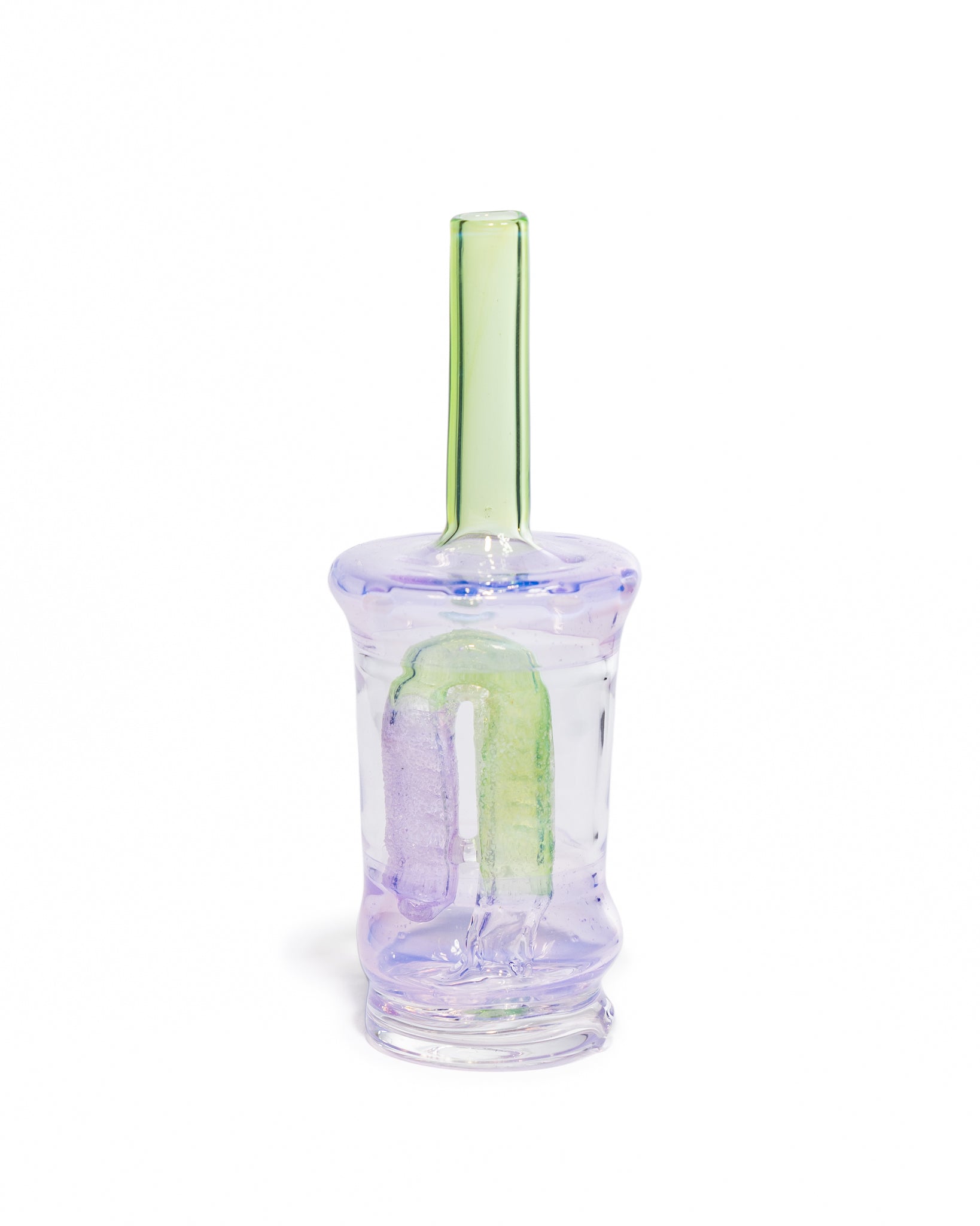 Emperial Glass - Worked Sour Worm Cup Puffco Attachment - Slyme & Pink Slyme