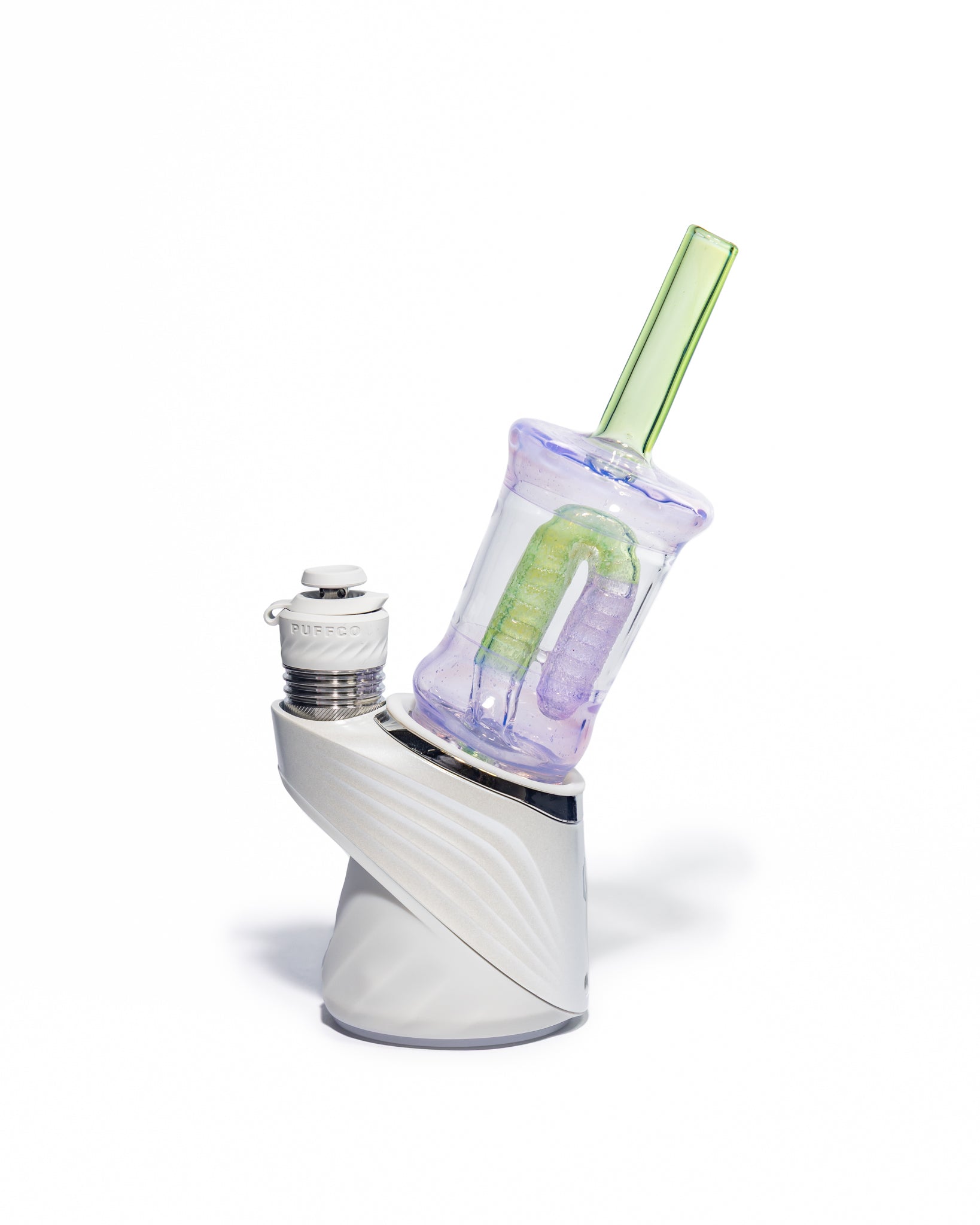 Emperial Glass - Worked Sour Worm Cup Puffco Attachment - Slyme & Pink Slyme