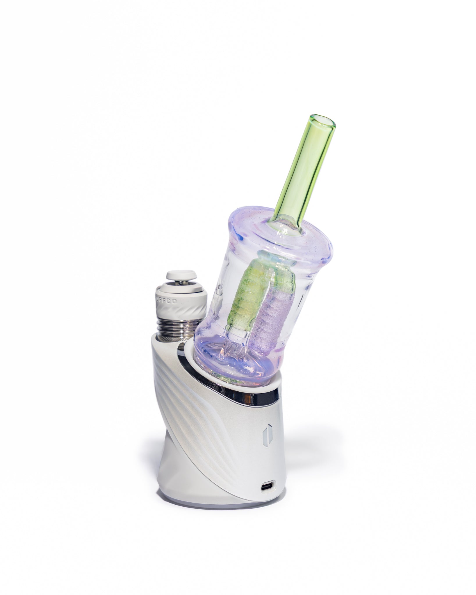Emperial Glass - Worked Sour Worm Cup Puffco Attachment - Slyme & Pink Slyme