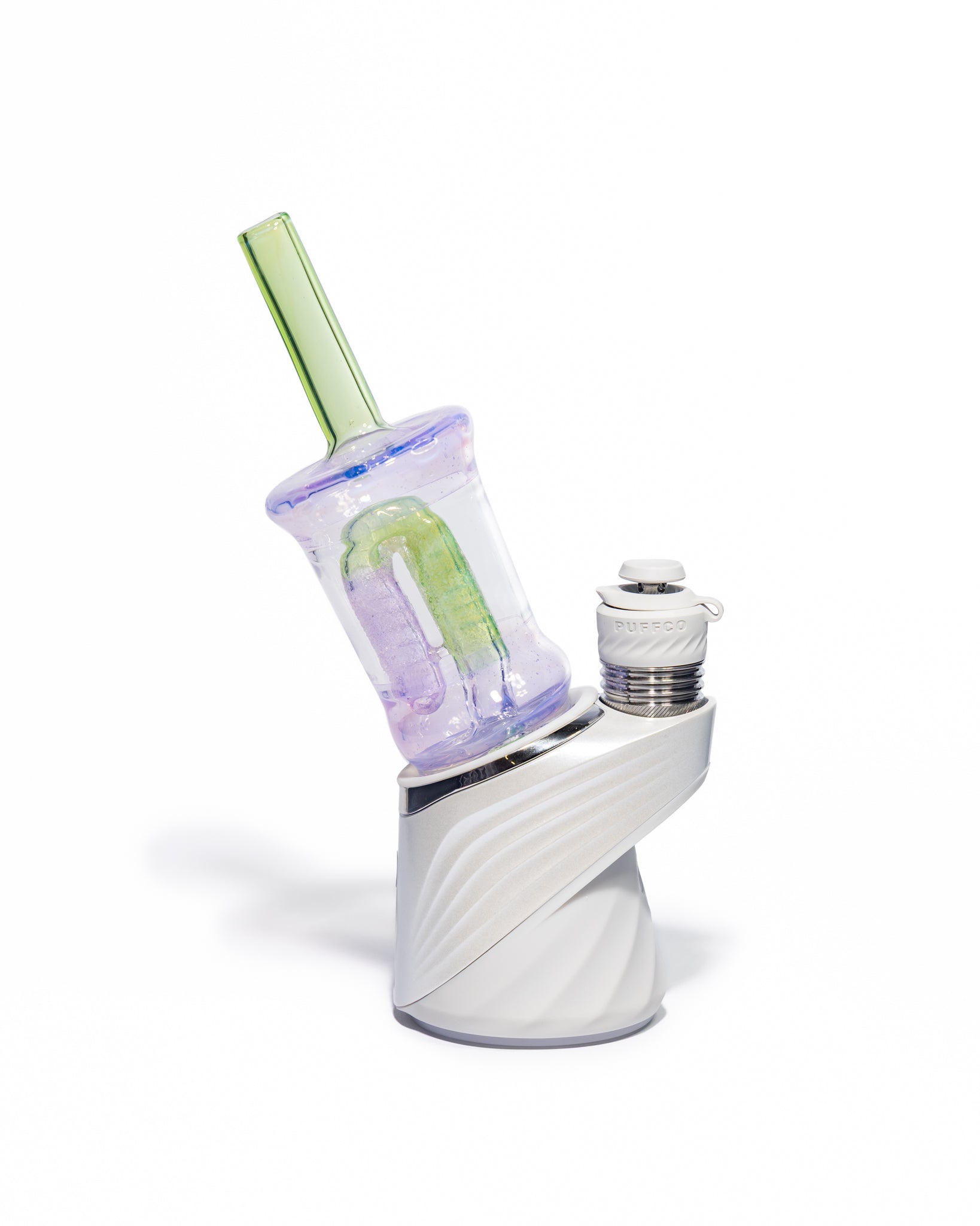 Emperial Glass - Worked Sour Worm Cup Puffco Attachment - Slyme & Pink Slyme