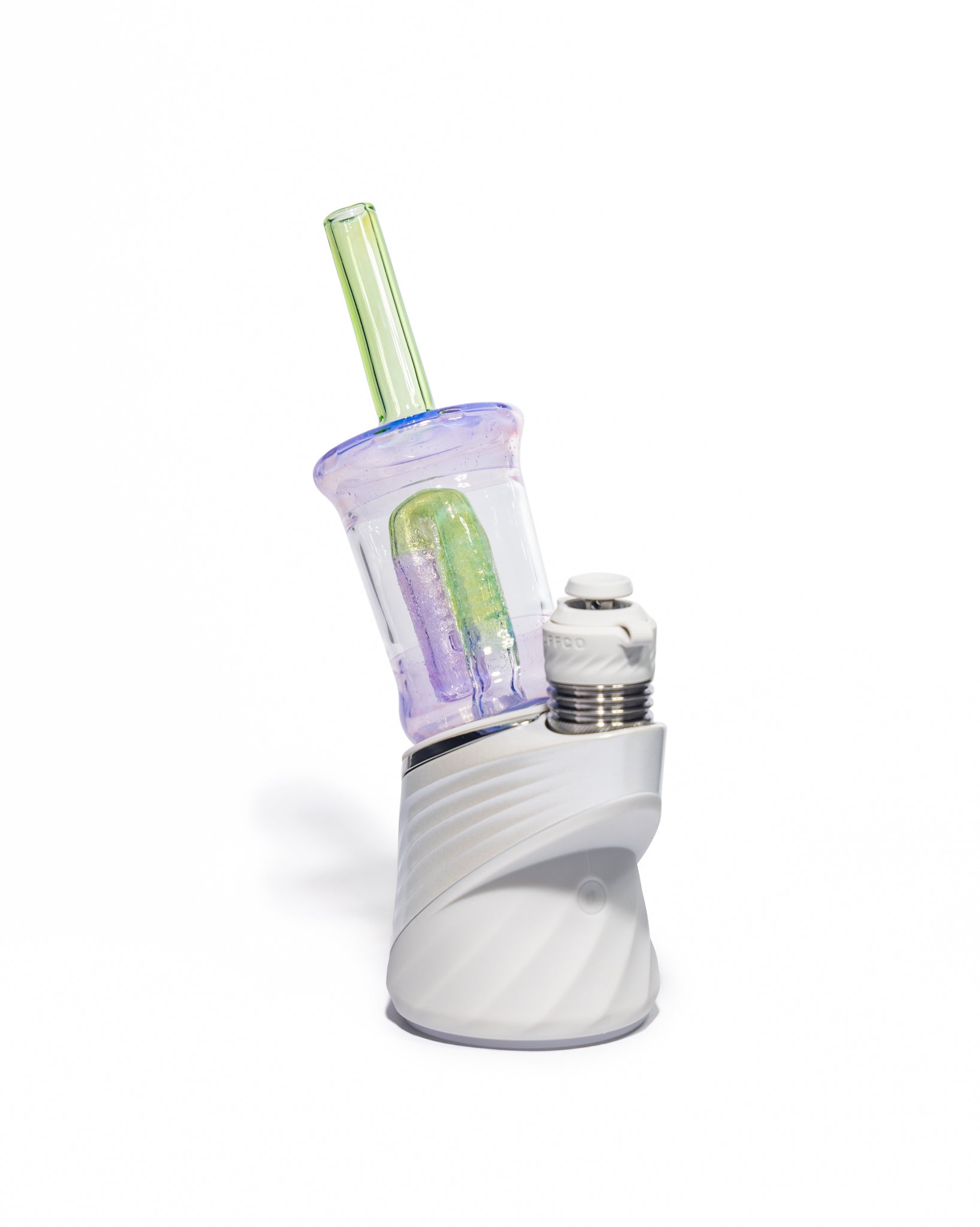 Emperial Glass - Worked Sour Worm Cup Puffco Attachment - Slyme & Pink Slyme