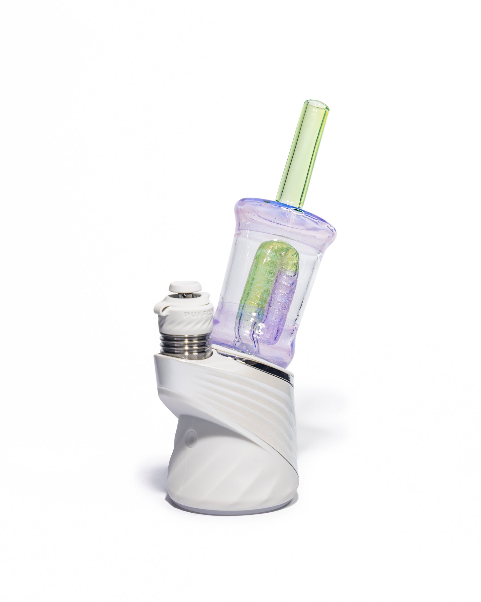 Emperial Glass - Worked Sour Worm Cup Puffco Attachment - Slyme & Pink Slyme