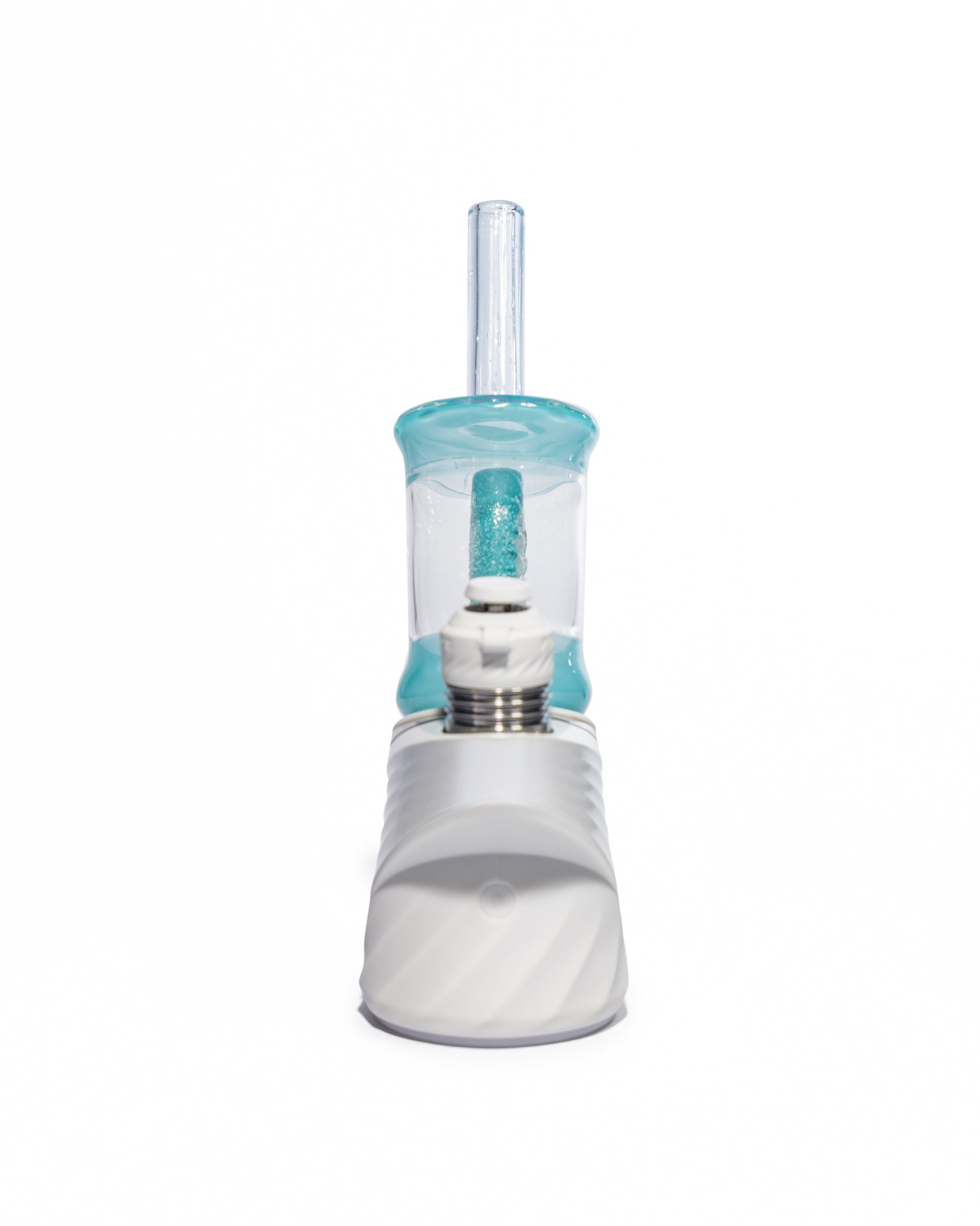 Emperial Glass - Worked Sour Worm Cup Puffco Attachment - Handmix Blue & Aqua