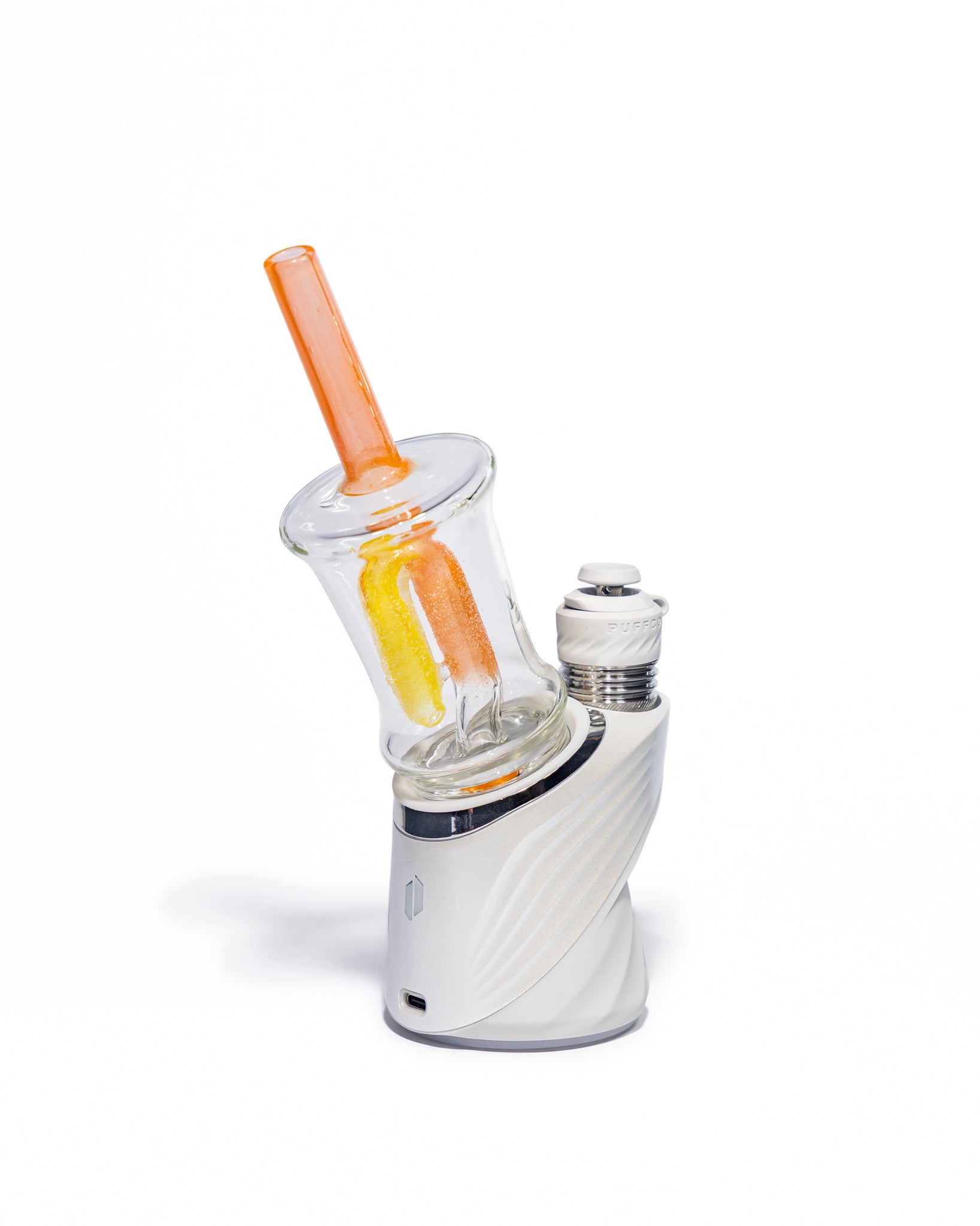 Emperial Glass - Sour Worm Cup Puffco Attachment - Cad Orange & Cad Yellow