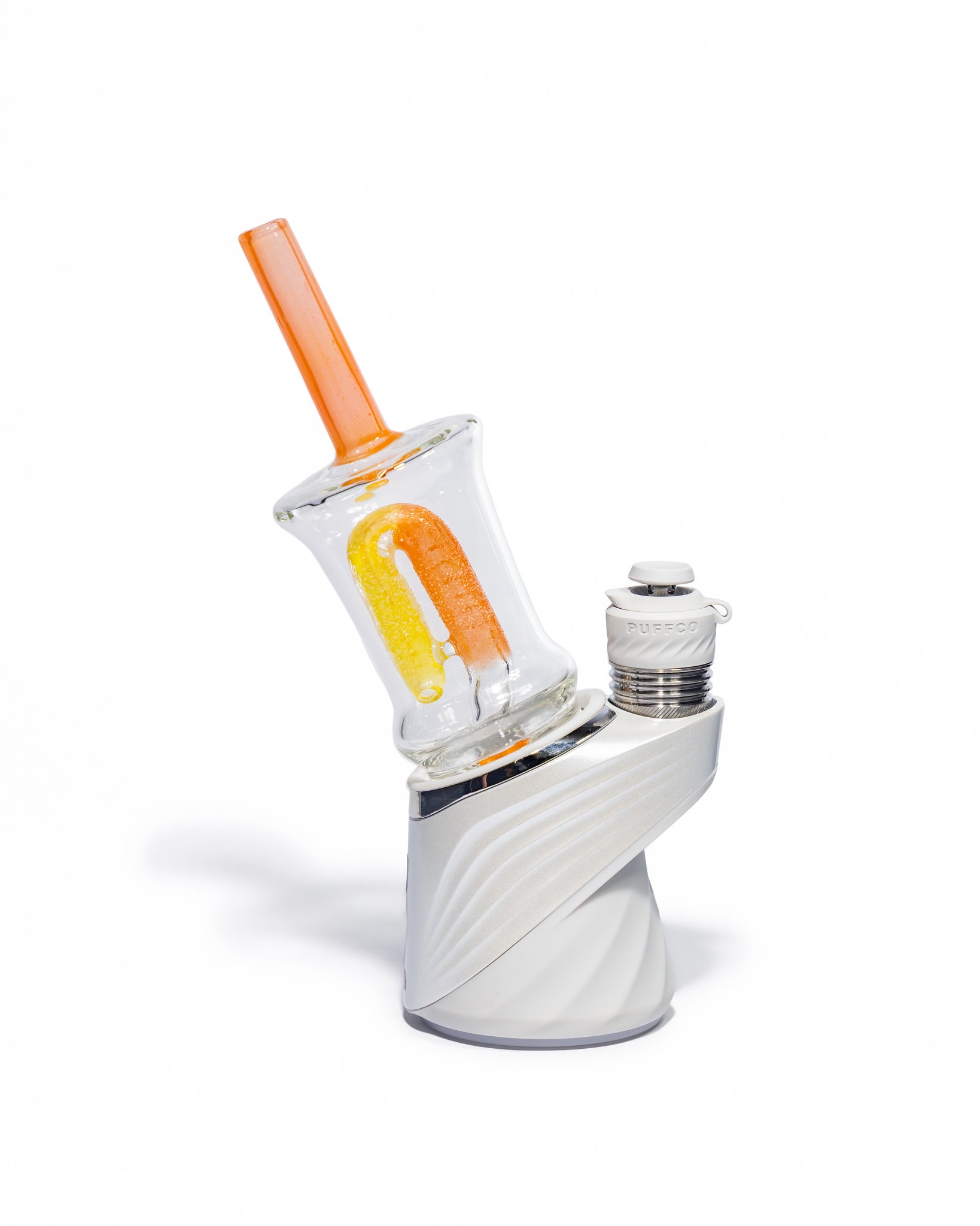 Emperial Glass - Sour Worm Cup Puffco Attachment - Cad Orange & Cad Yellow