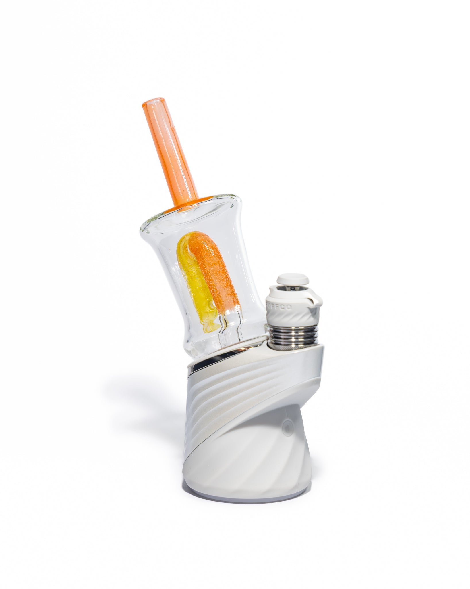 Emperial Glass - Sour Worm Cup Puffco Attachment - Cad Orange & Cad Yellow