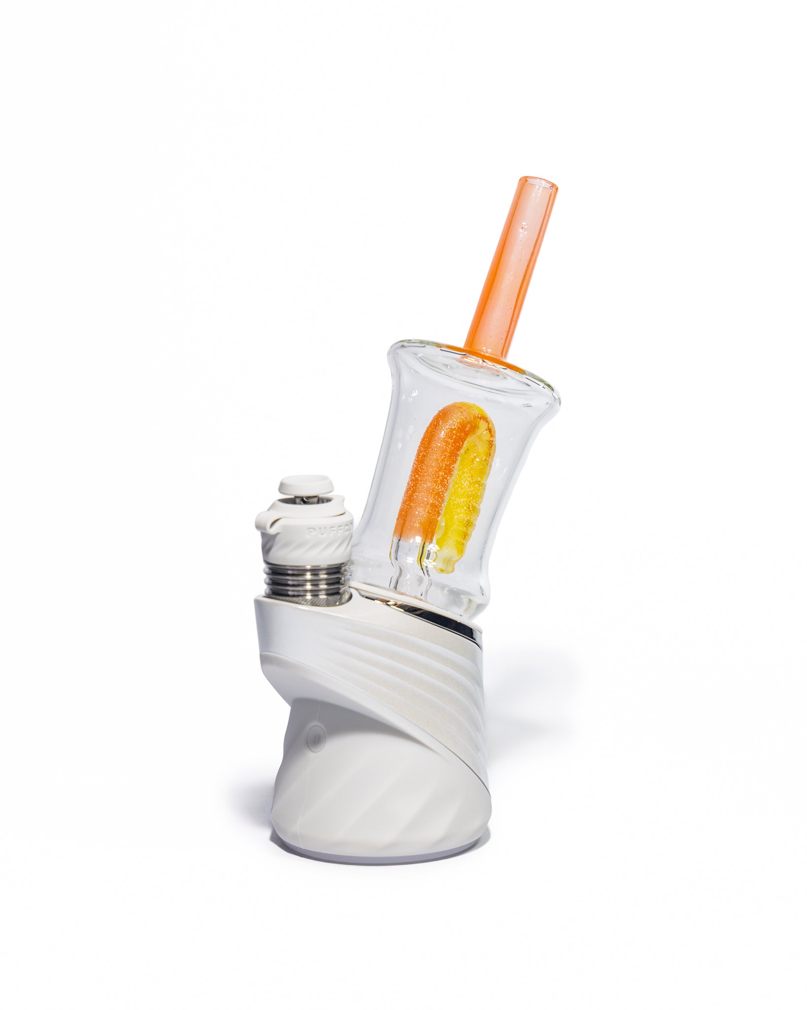 Emperial Glass - Sour Worm Cup Puffco Attachment - Cad Orange & Cad Yellow