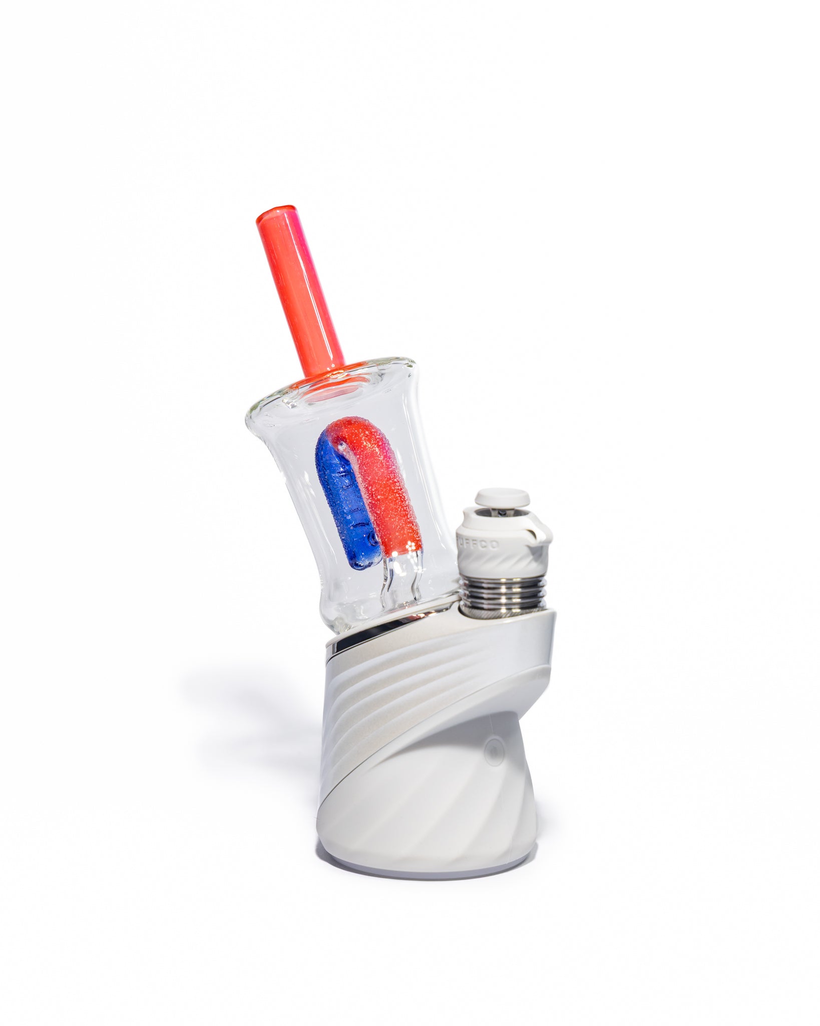 Emperial Glass - Sour Worm Cup Puffco Attachment - Cad Red & Cobalt Blue