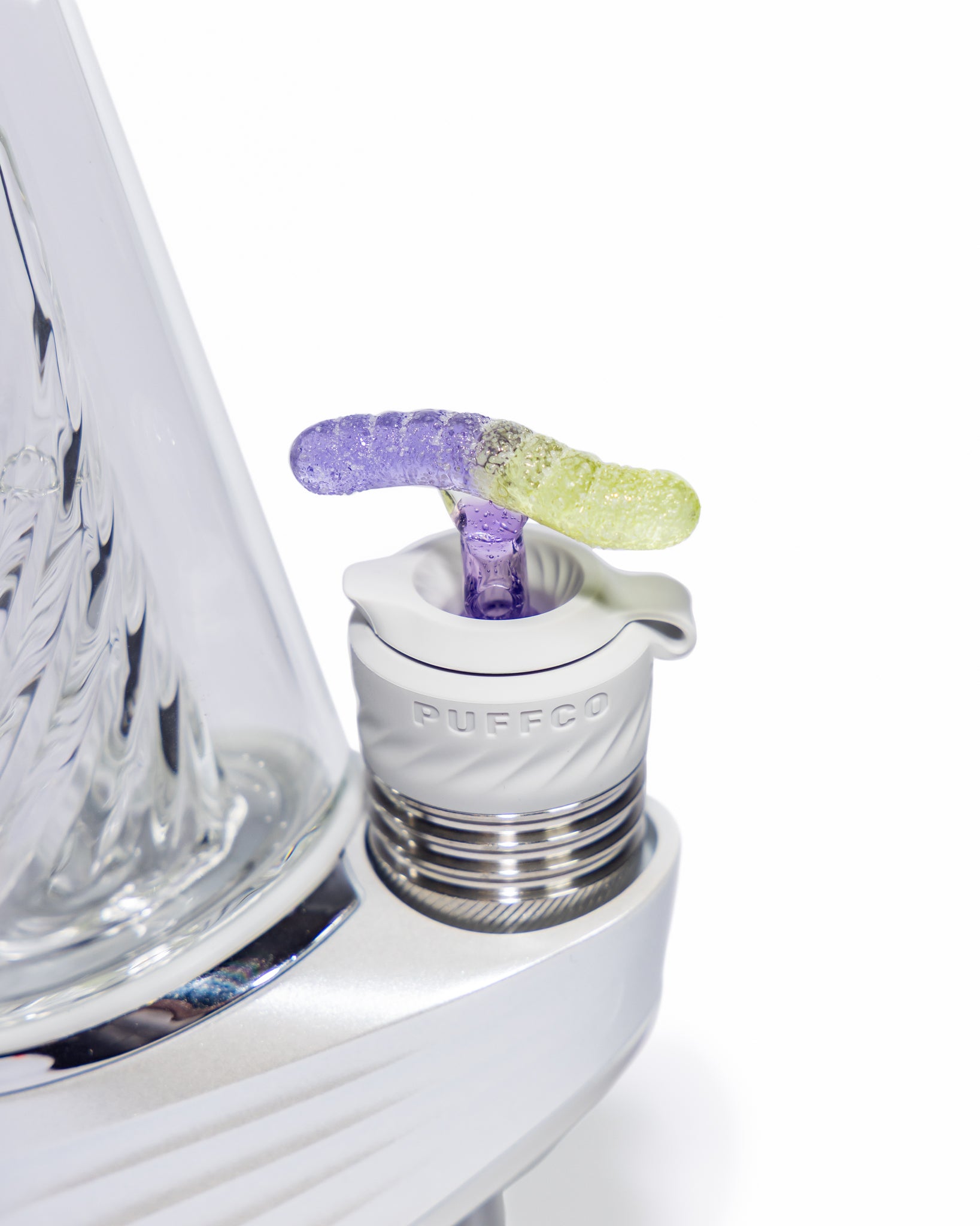 Emperial Glass - Sour Worm 3DXL Joystick Cap - Purple Lollipop & Slyme