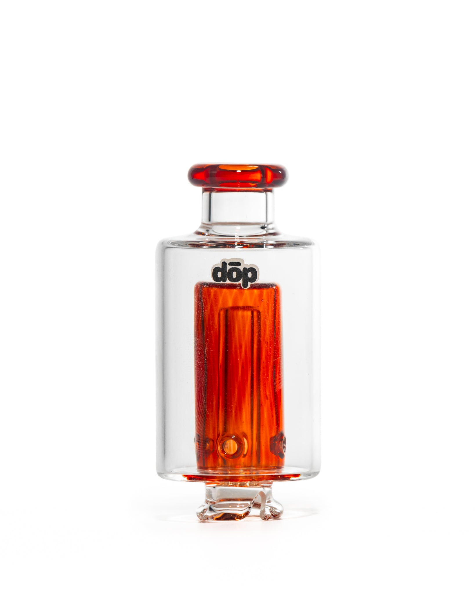 Dōp Glass - Pivot Bubbler - Red & Clear