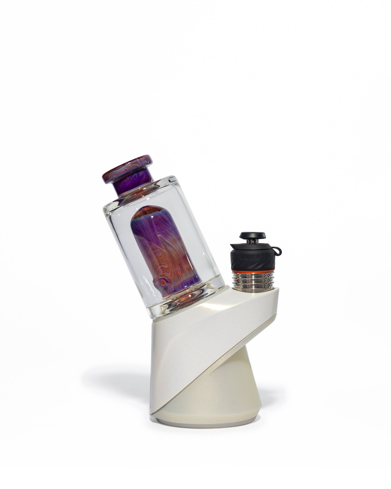 Randohm Glass - Mini Chugger Puffco Top - Double Amber Purple