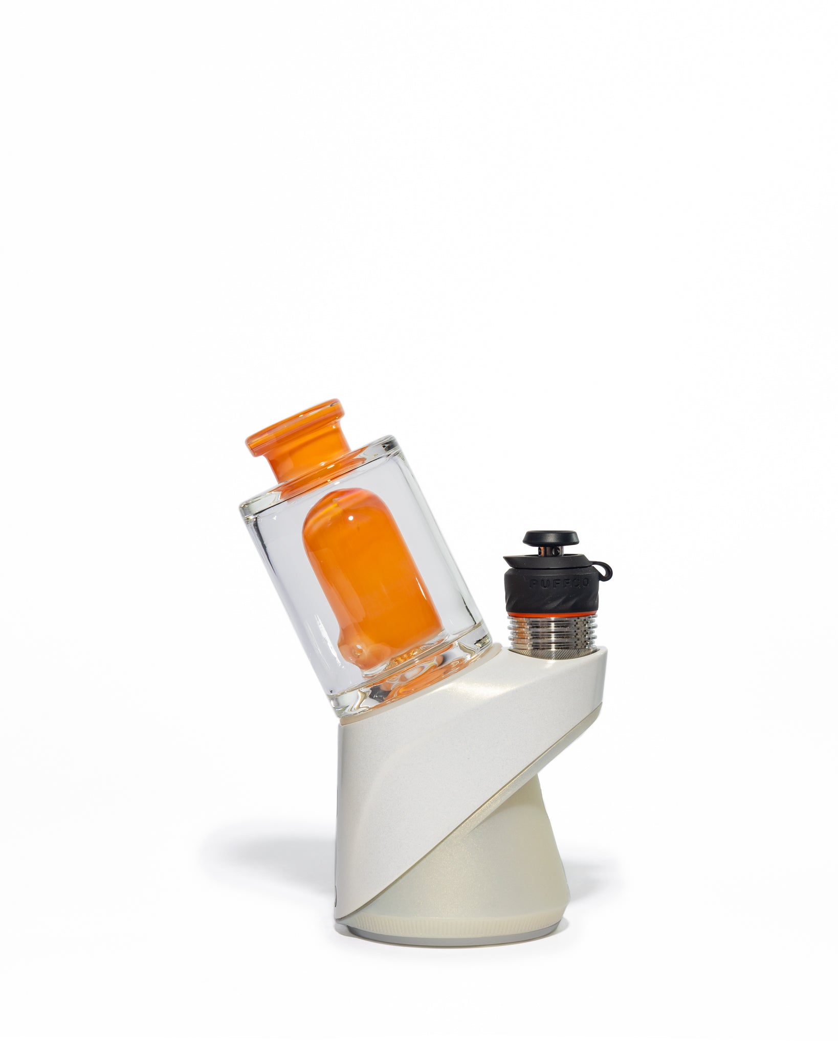 Randohm Glass - Mini Chugger Puffco Top - NS Yellow over Lite Orange Elvis over Tangerine