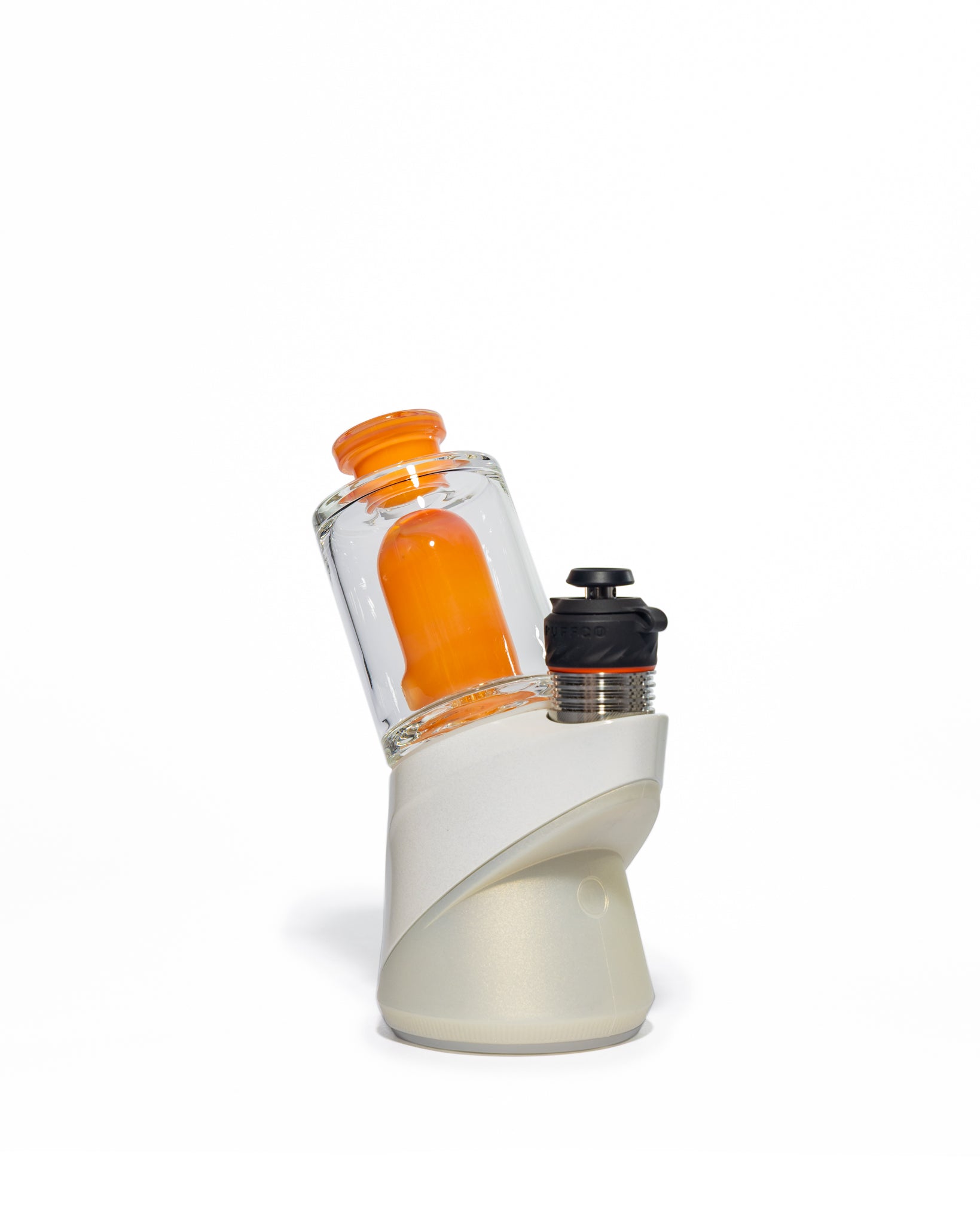 Randohm Glass - Mini Chugger Puffco Top - NS Yellow over Lite Orange Elvis over Tangerine