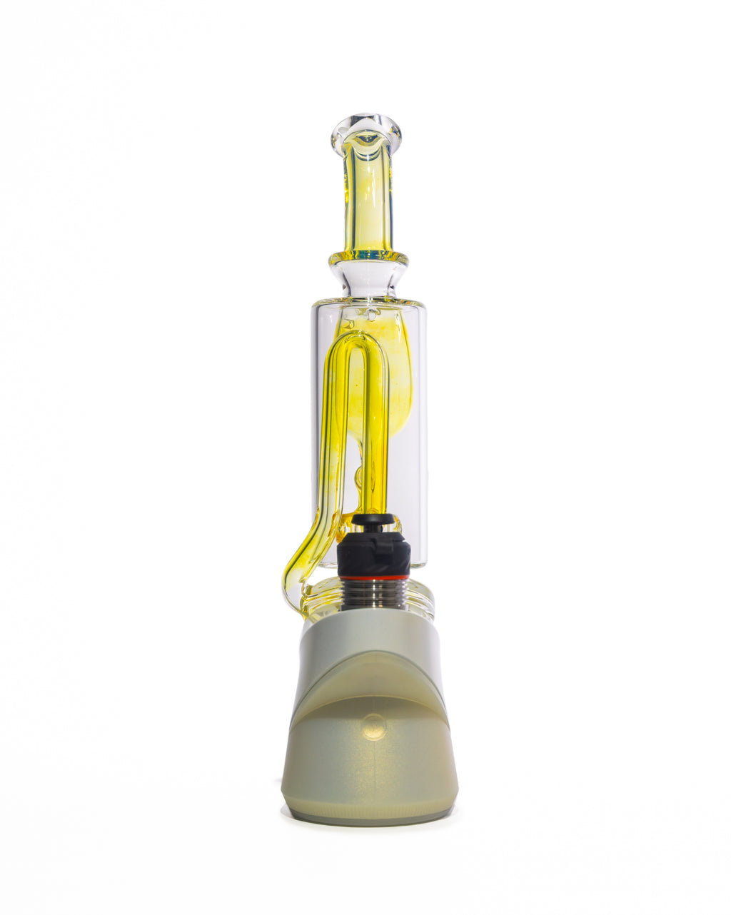 Greek Glass - Puffco Klein Attachment - Clear Silver Fume