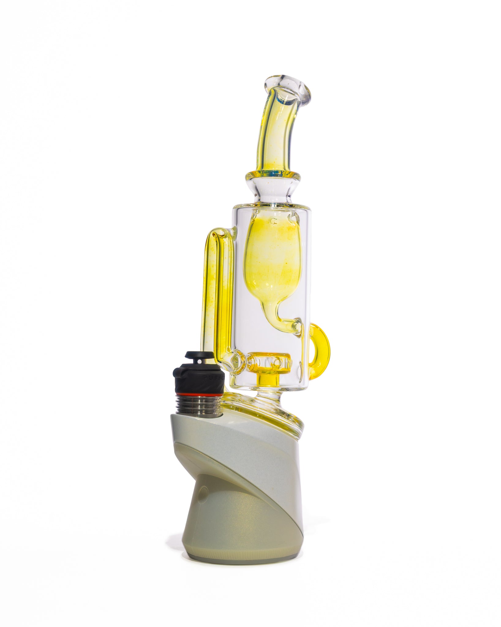 Greek Glass - Puffco Klein Attachment - Clear Silver Fume