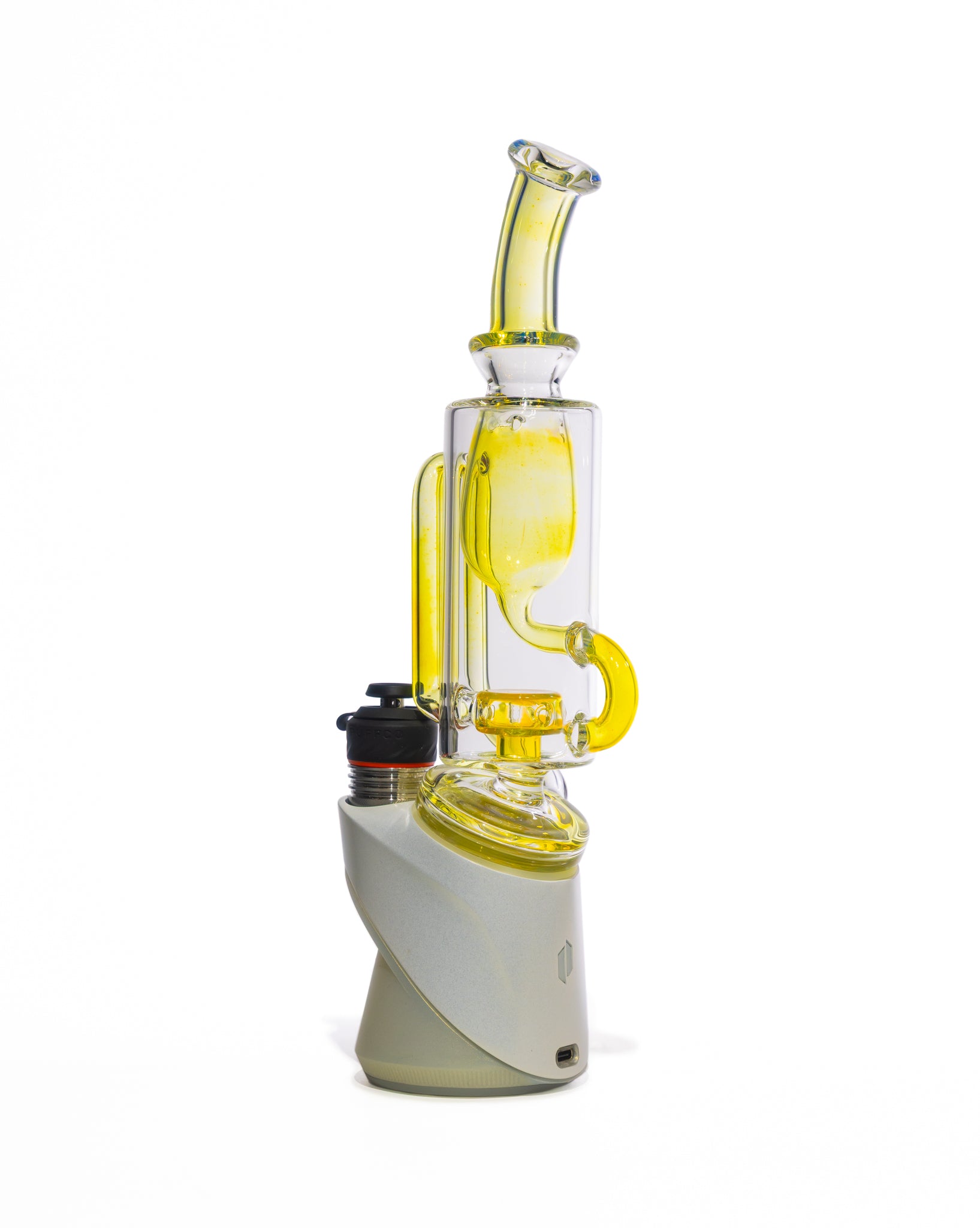 Greek Glass - Puffco Klein Attachment - Clear Silver Fume
