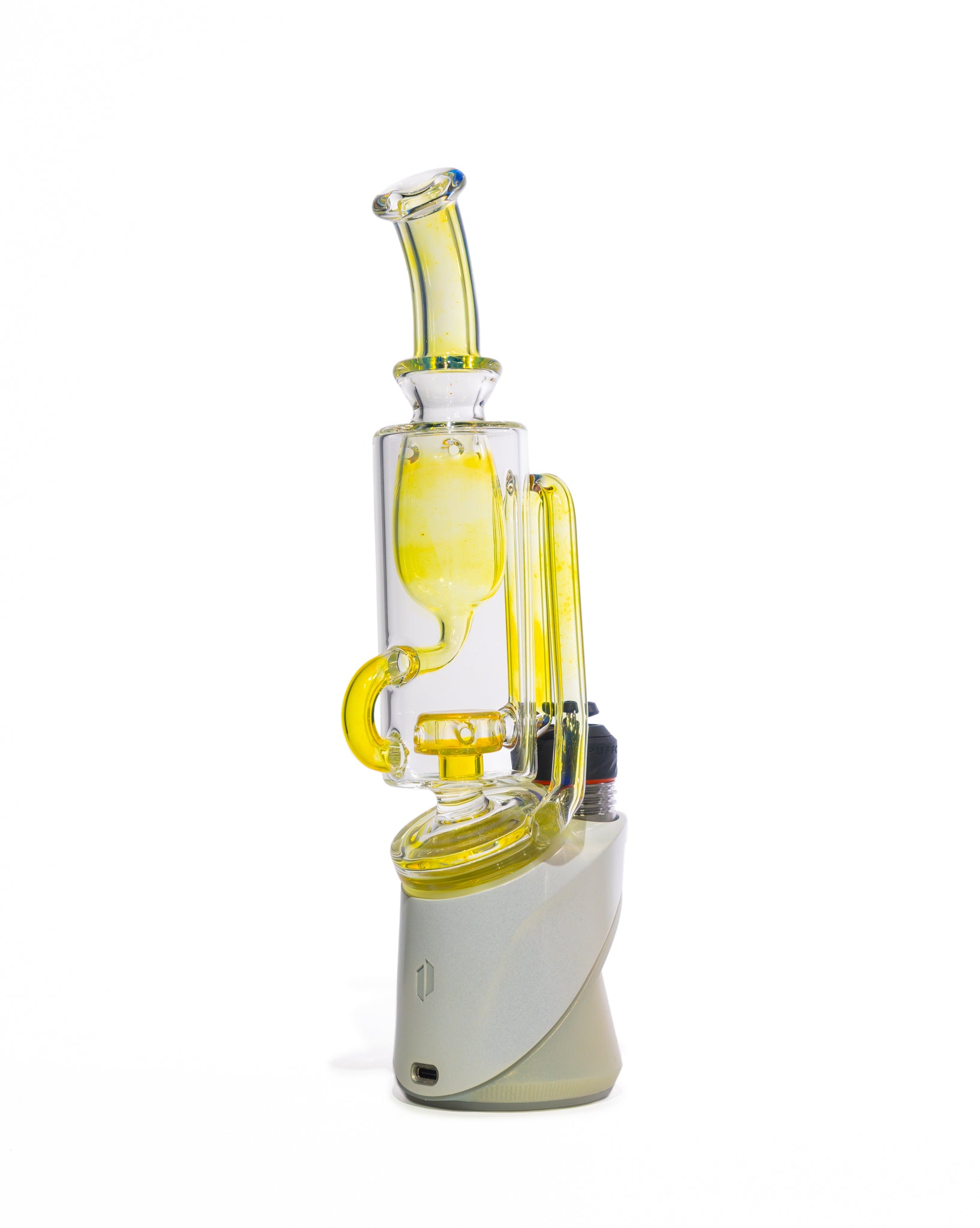 Greek Glass - Puffco Klein Attachment - Clear Silver Fume