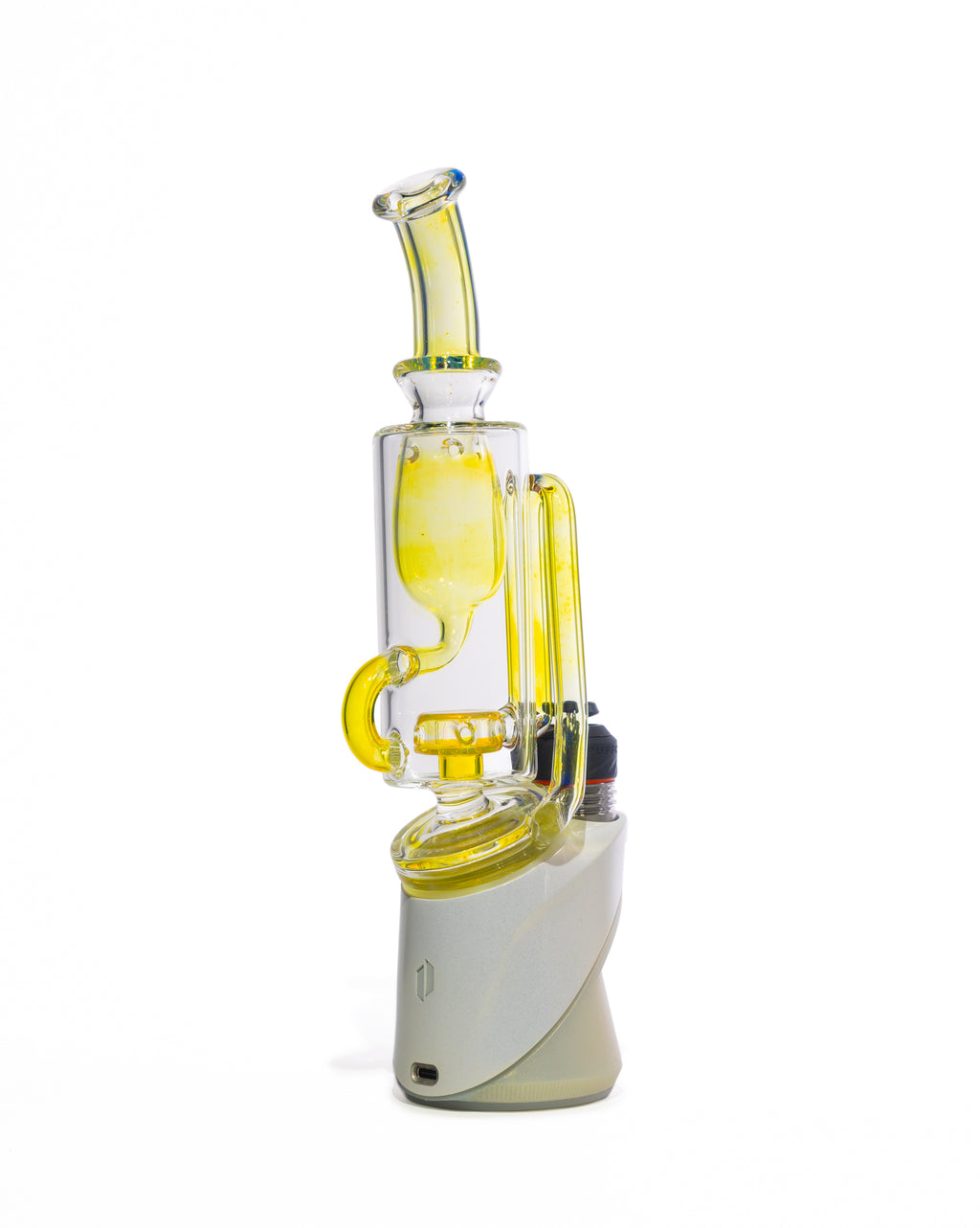 Greek Glass - Puffco Klein Attachment - Clear Silver Fume