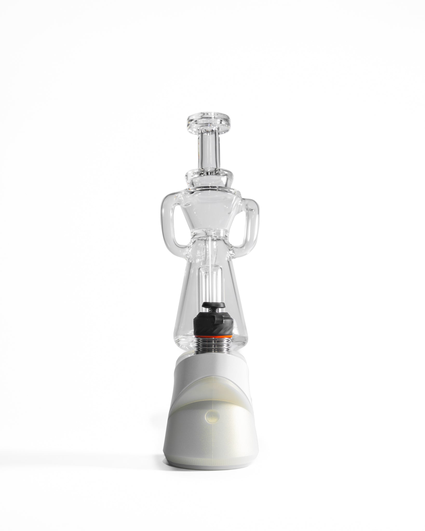 Greek Glass - Puffco Dual Uptake Recycler - Clear
