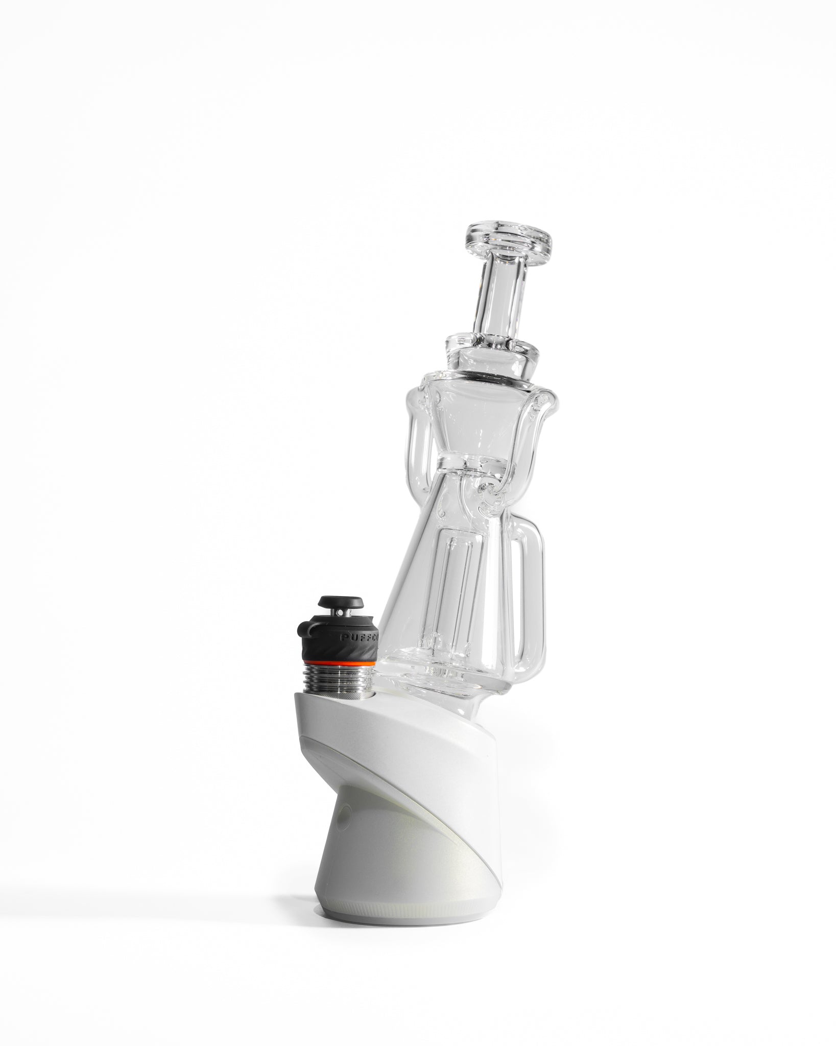 Greek Glass - Puffco Dual Uptake Recycler - Clear