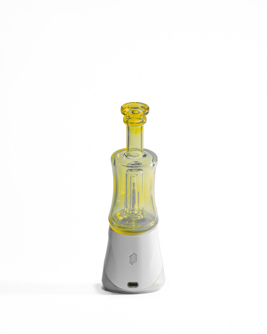Greek Glass - Puffco Topper Attachment - Clear Silver Fume