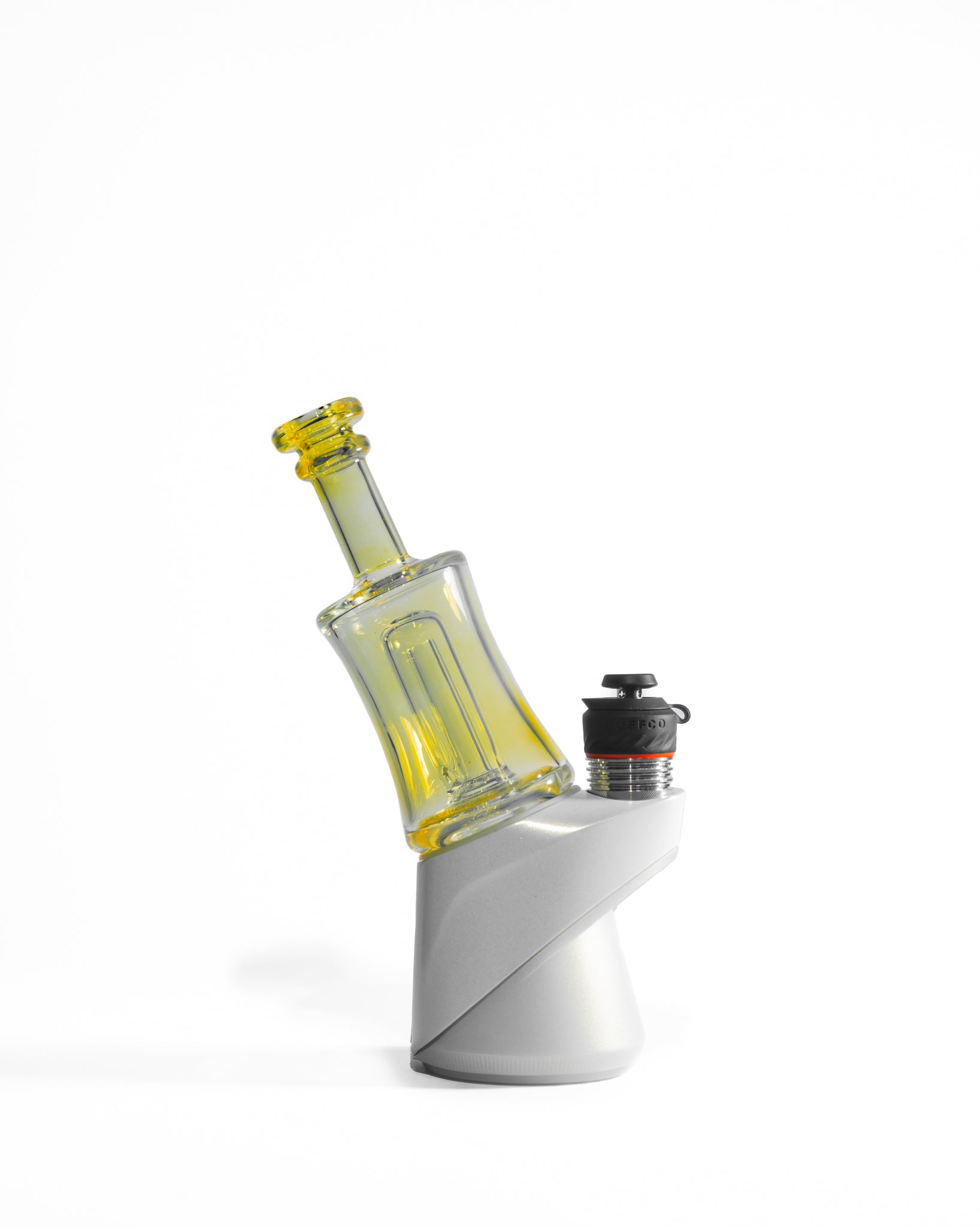 Greek Glass - Puffco Topper Attachment - Clear Silver Fume