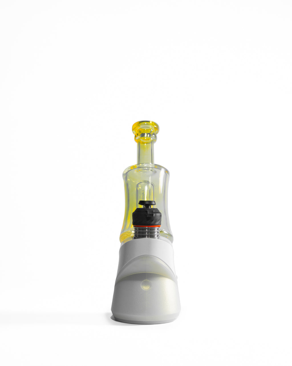 Greek Glass - Puffco Topper Attachment - Clear Silver Fume