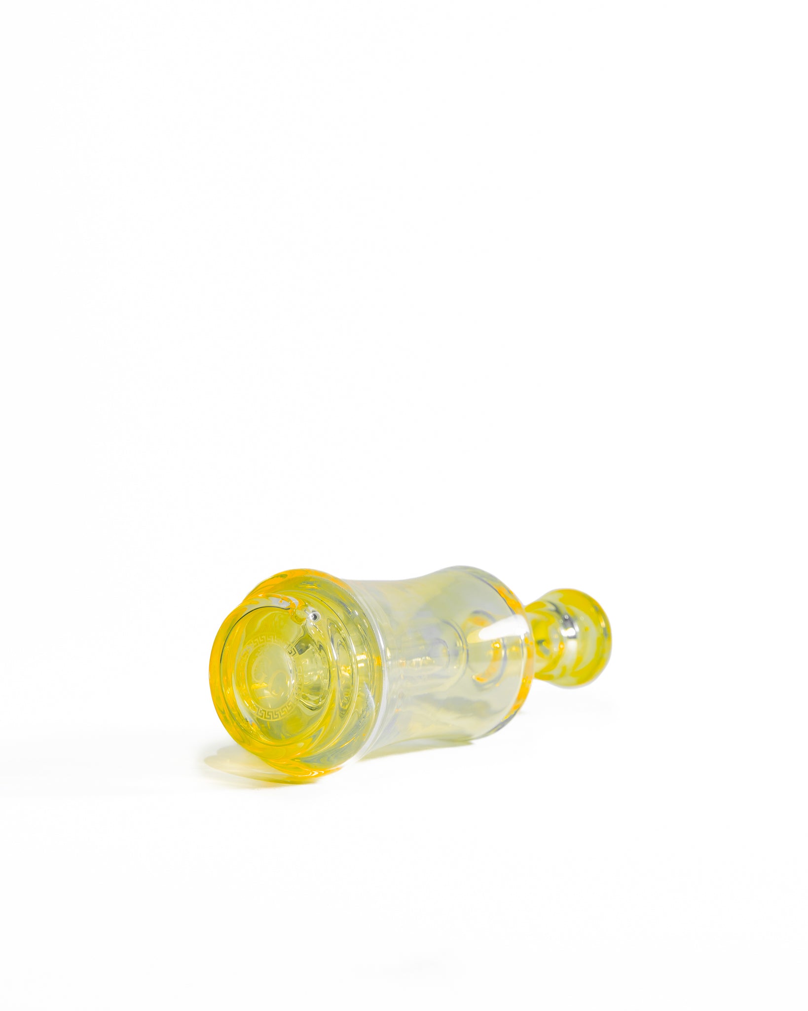 Greek Glass - Puffco Topper Attachment - Clear Silver Fume