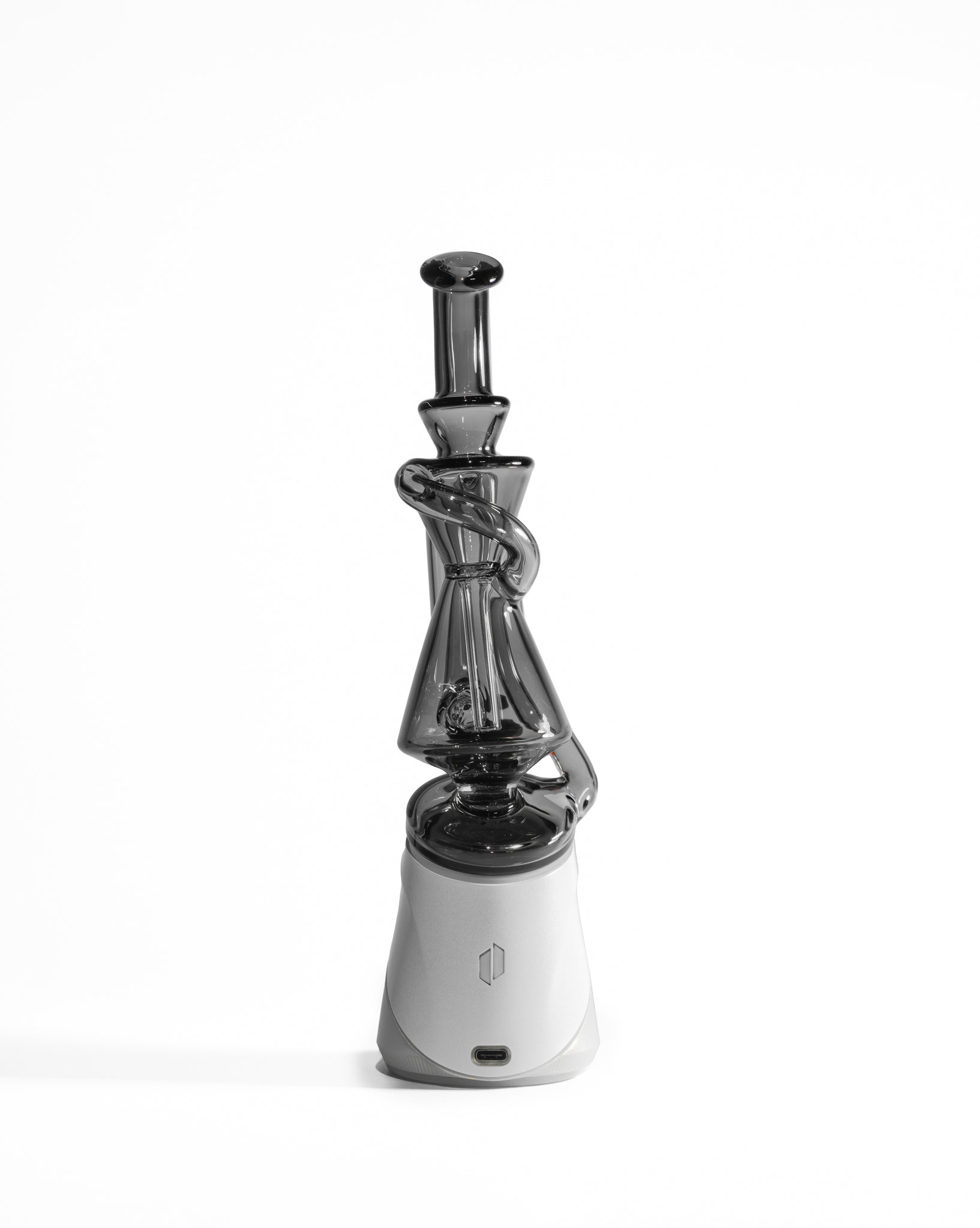 Greek Glass - Puffco Recycler Attachment - Smoke Gray